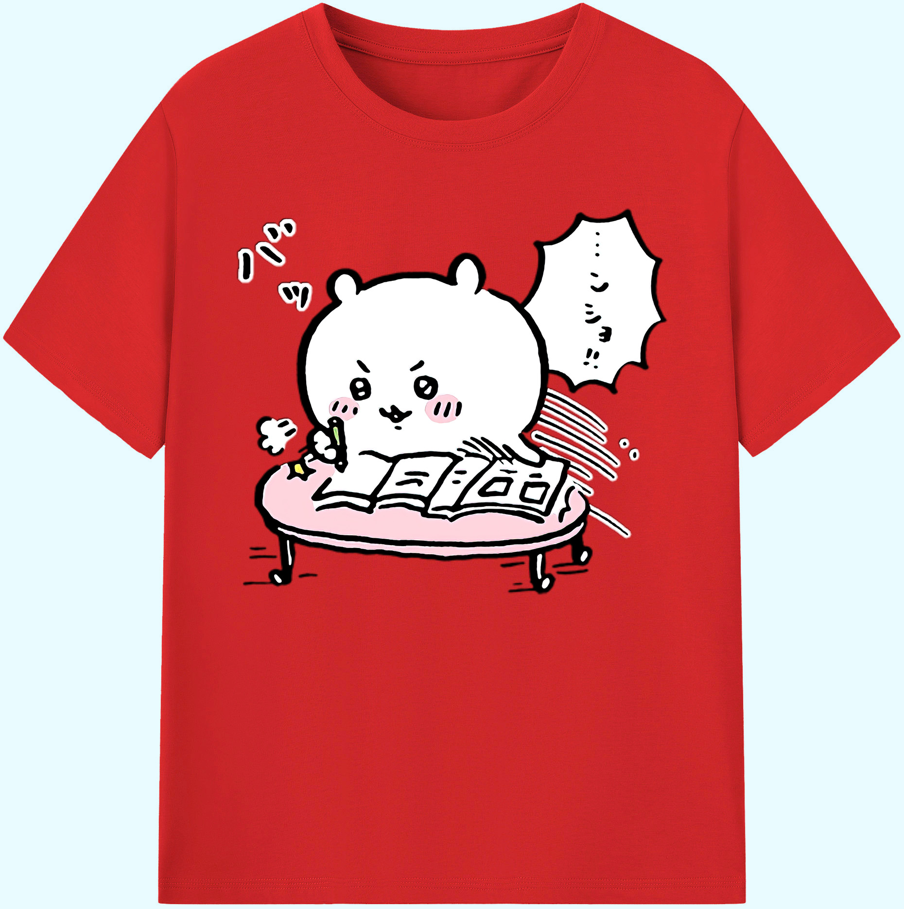 （画像用） ちいかわ ちいかわ Chii-kawa chiikawa 綿100％ メンズ半袖Tシャツ｜肌触りやわらか＆通気性