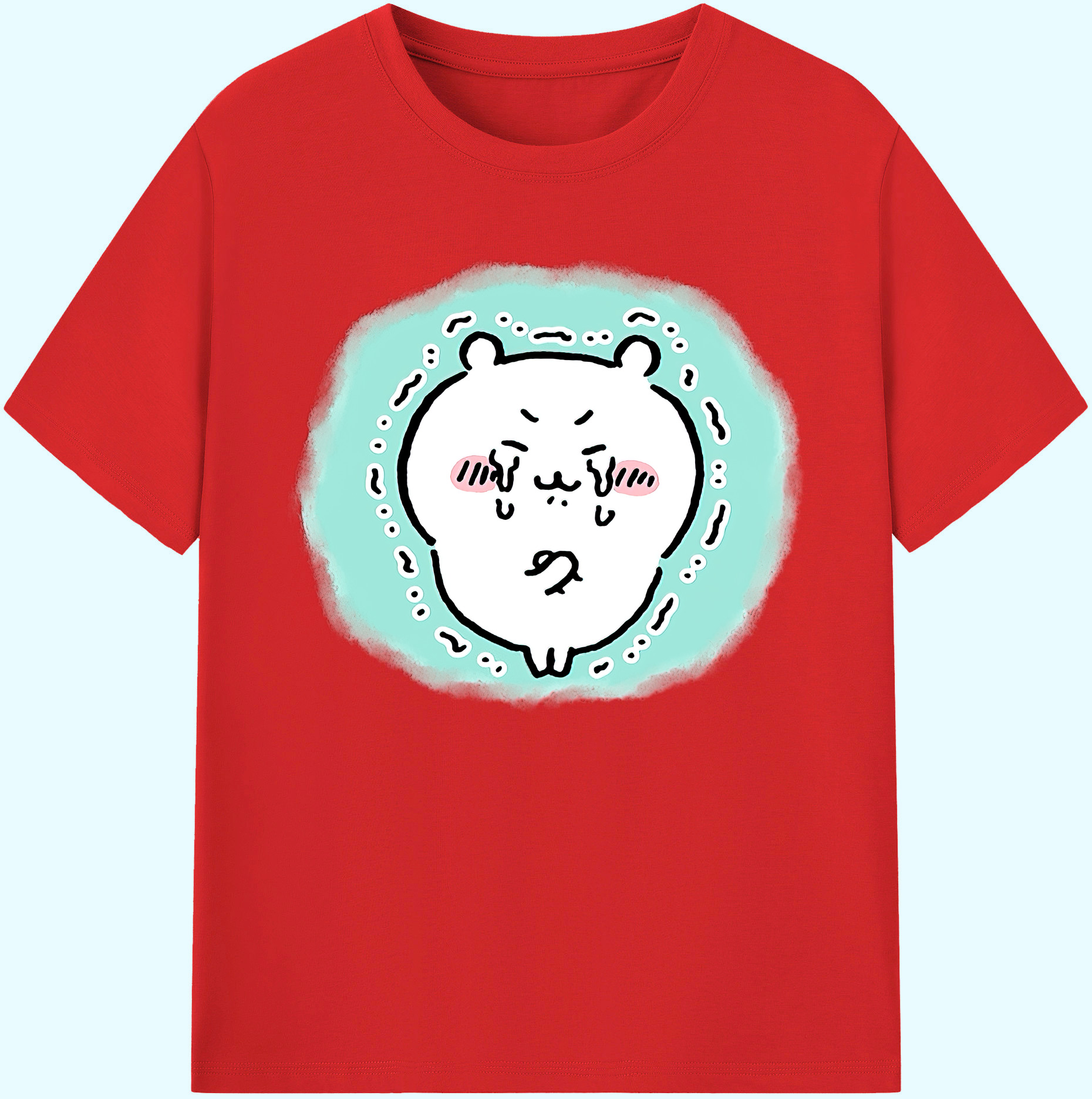 （画像用） ちいかわ ちいかわ Chii-kawa chiikawa 綿100％ メンズ半袖Tシャツ｜肌触りやわらか＆通気性