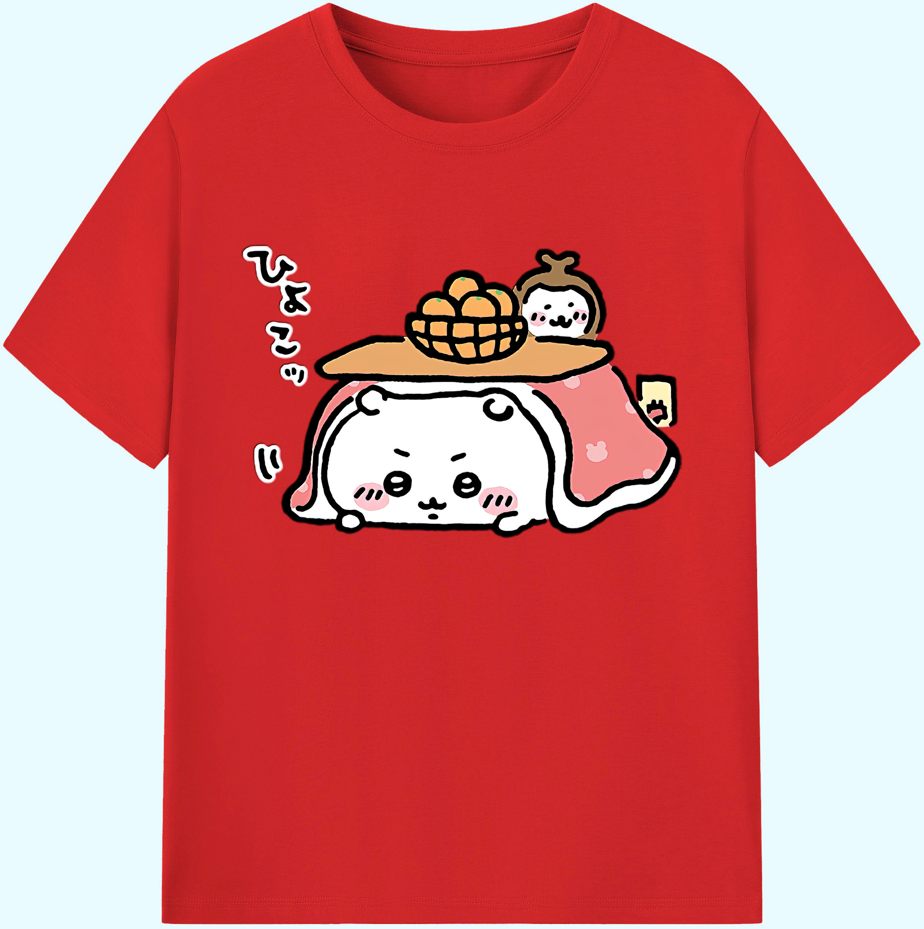（画像用） ちいかわ ちいかわ Chii-kawa chiikawa 綿100％ メンズ半袖Tシャツ｜肌触りやわらか＆通気性