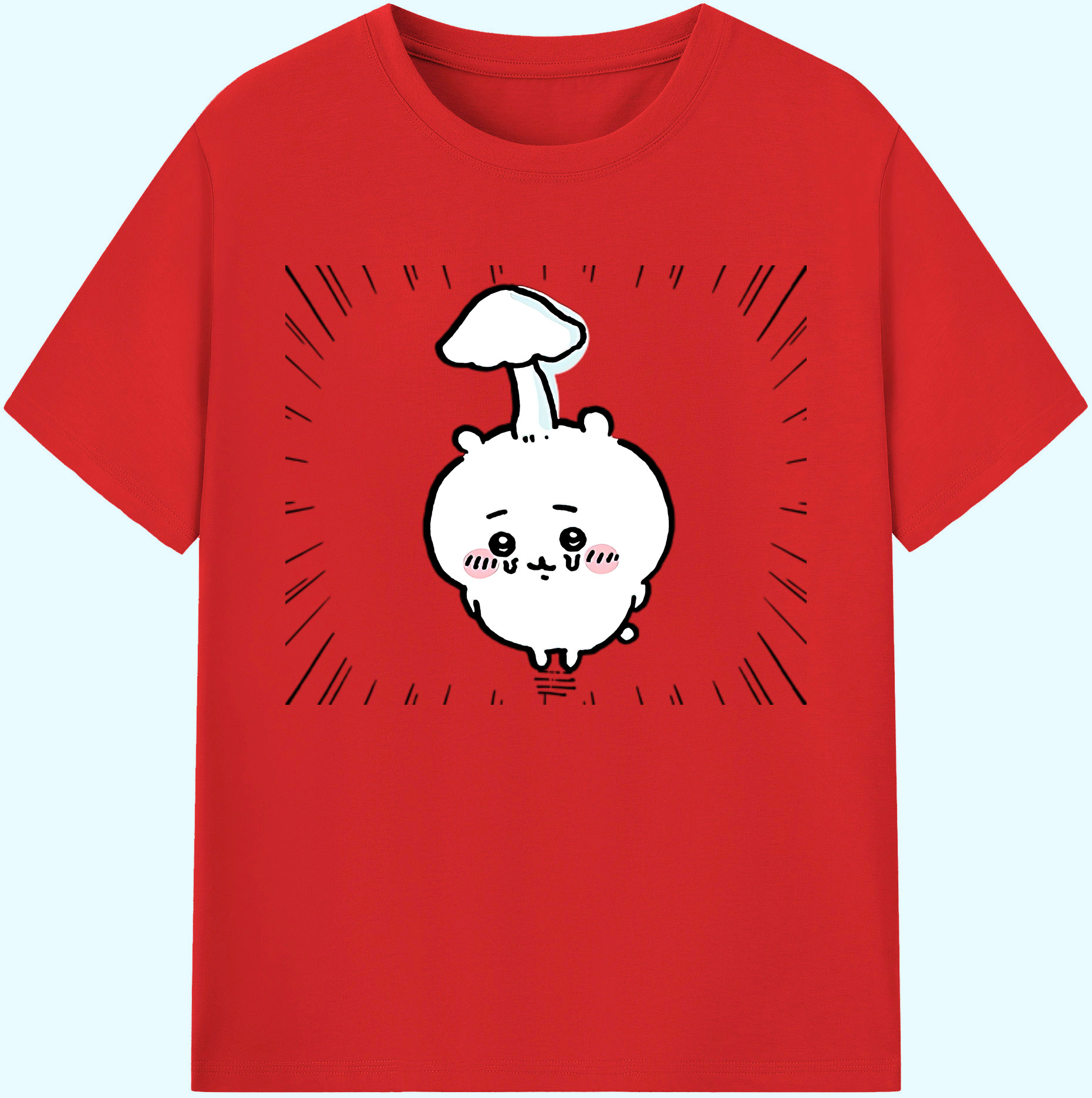 （画像用） ちいかわ ちいかわ Chii-kawa chiikawa 綿100％ メンズ半袖Tシャツ｜肌触りやわらか＆通気性