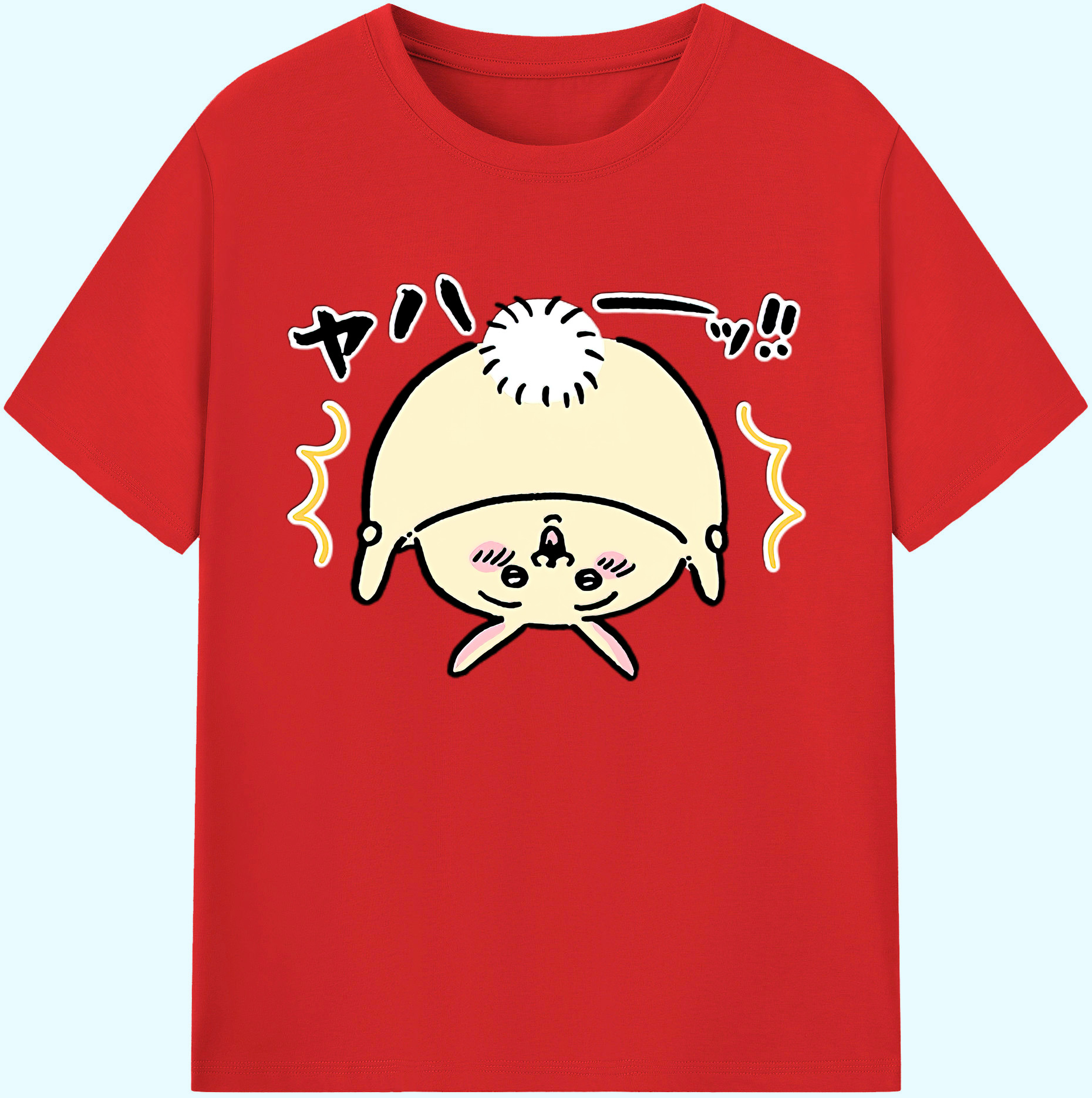 （画像用） ちいかわ うさぎ Chii-kawa usagi 綿100％ メンズ半袖Tシャツ｜肌触りやわらか＆通気性