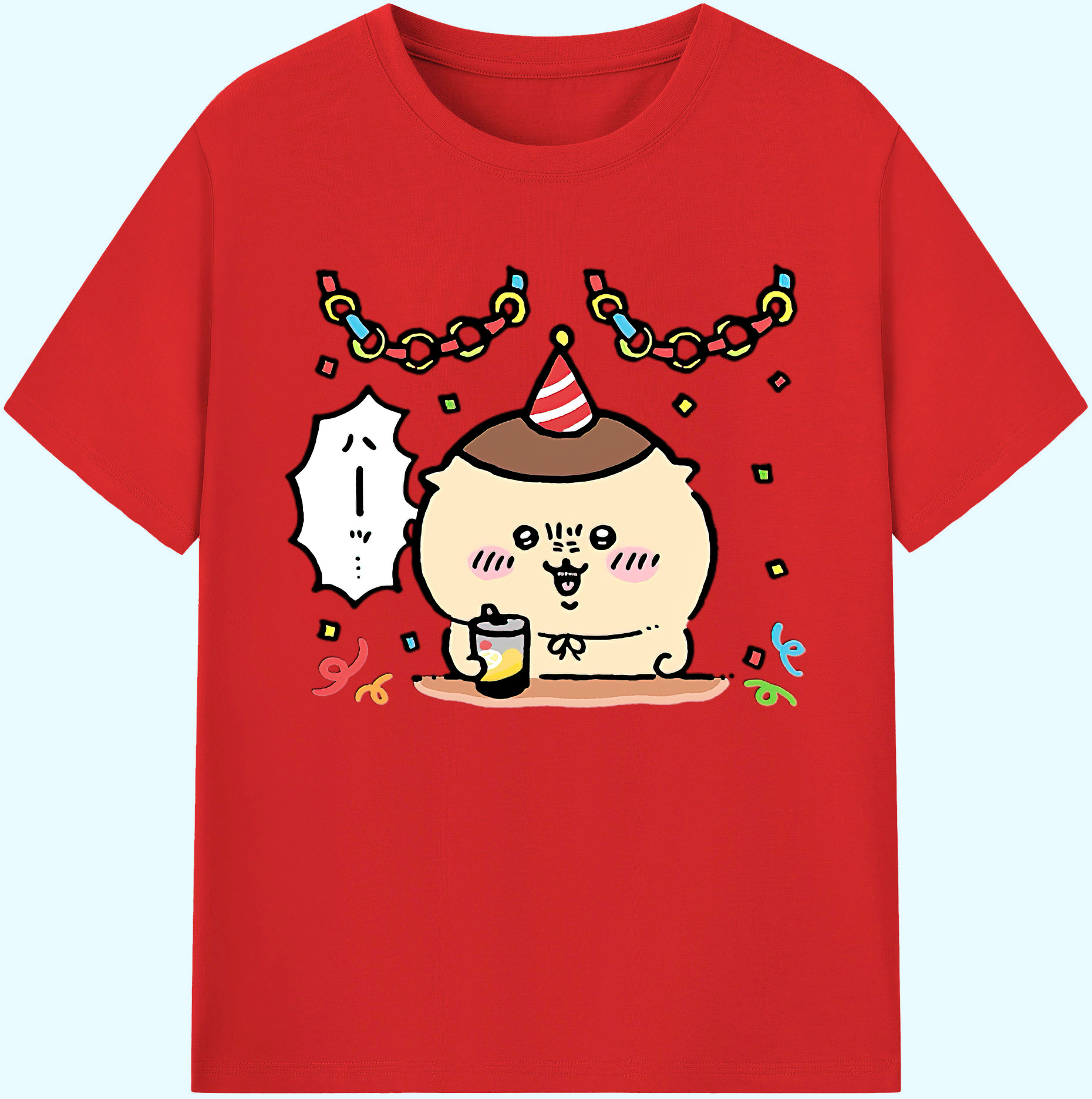 （画像用） ちいかわ くりまんじゅう Chii-kawa kuri manjū 綿100％ メンズ半袖Tシャツ｜肌触りやわらか＆通気性