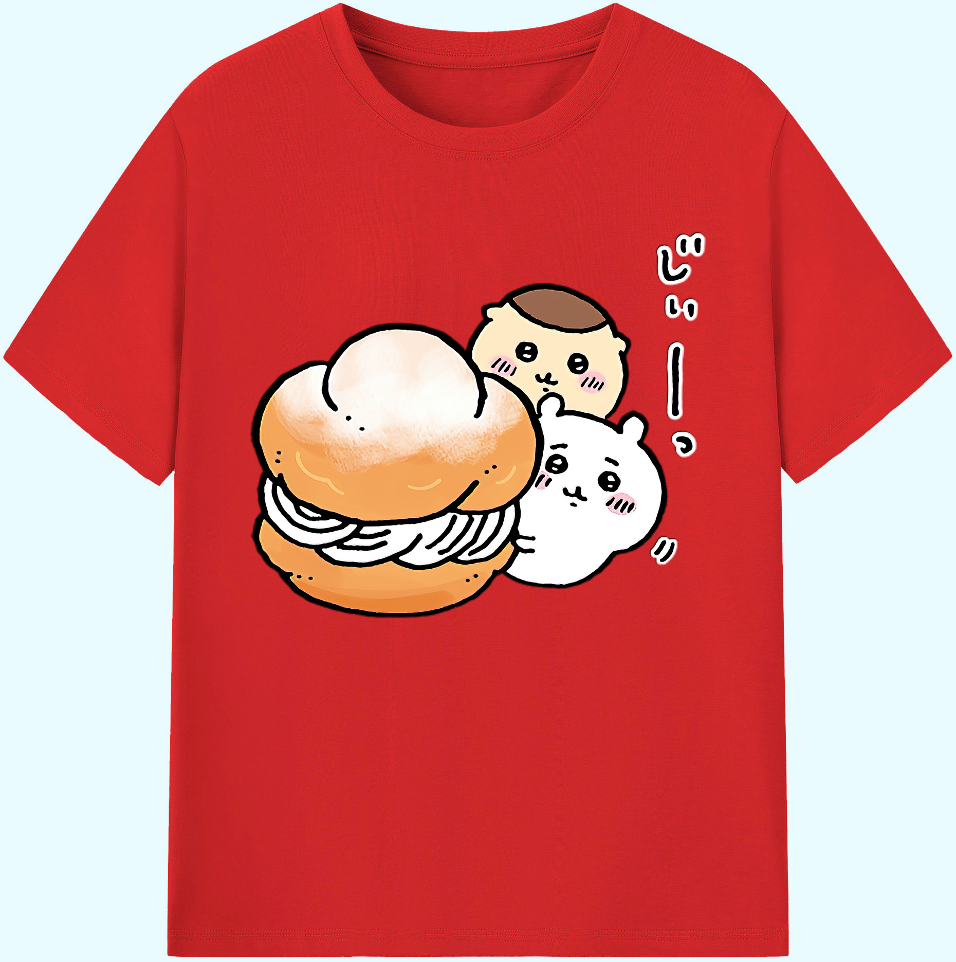 （画像用） ちいかわ くりまんじゅう Chii-kawa kuri manjū 綿100％ メンズ半袖Tシャツ｜肌触りやわらか＆通気性