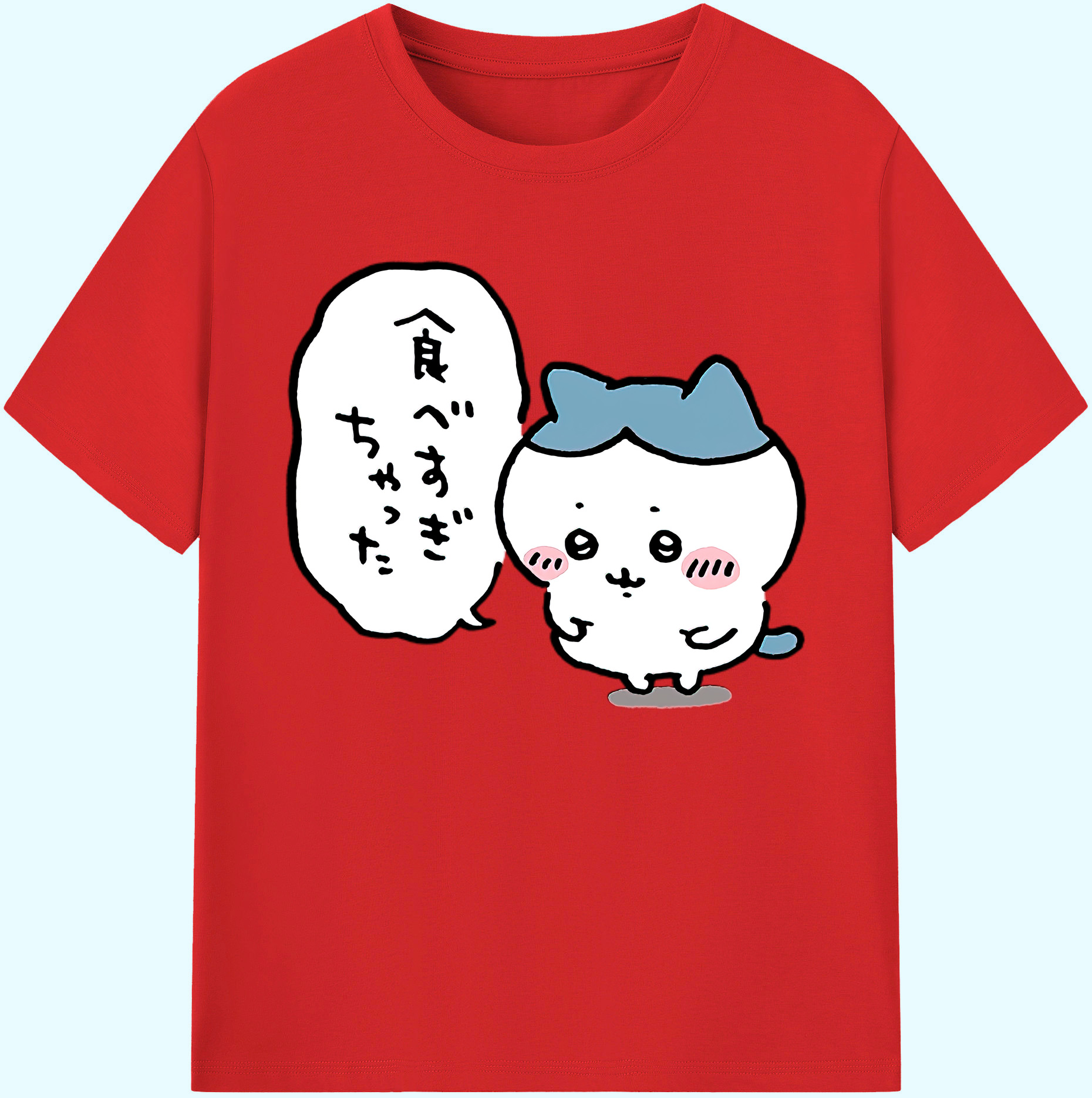 （画像用） ちいかわ ハチワレ Chii-kawa hachiware 綿100％ メンズ半袖Tシャツ｜肌触りやわらか＆通気性