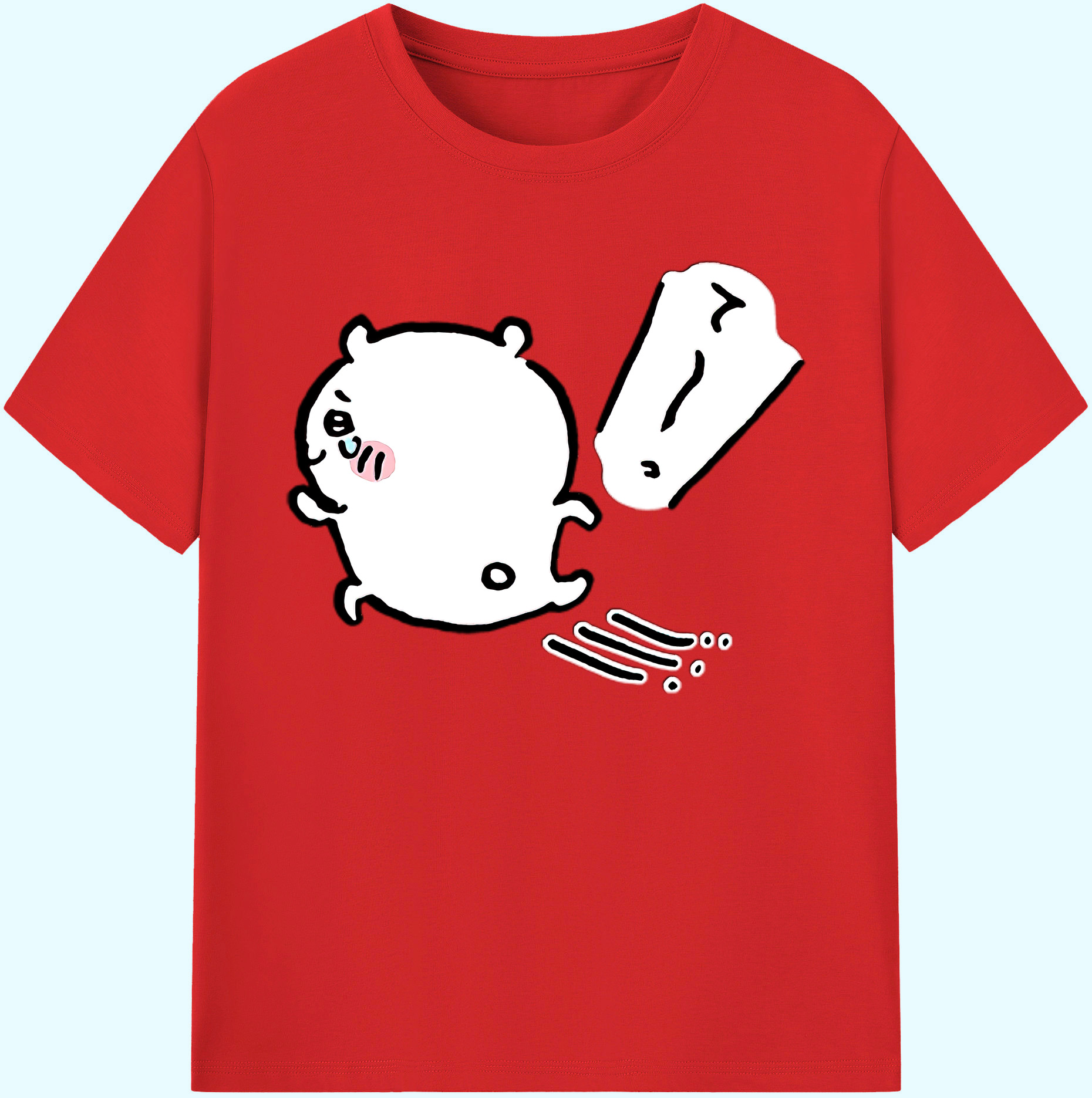 （画像用） ちいかわ ちいかわ Chii-kawa chiikawa 綿100％ メンズ半袖Tシャツ｜肌触りやわらか＆通気性