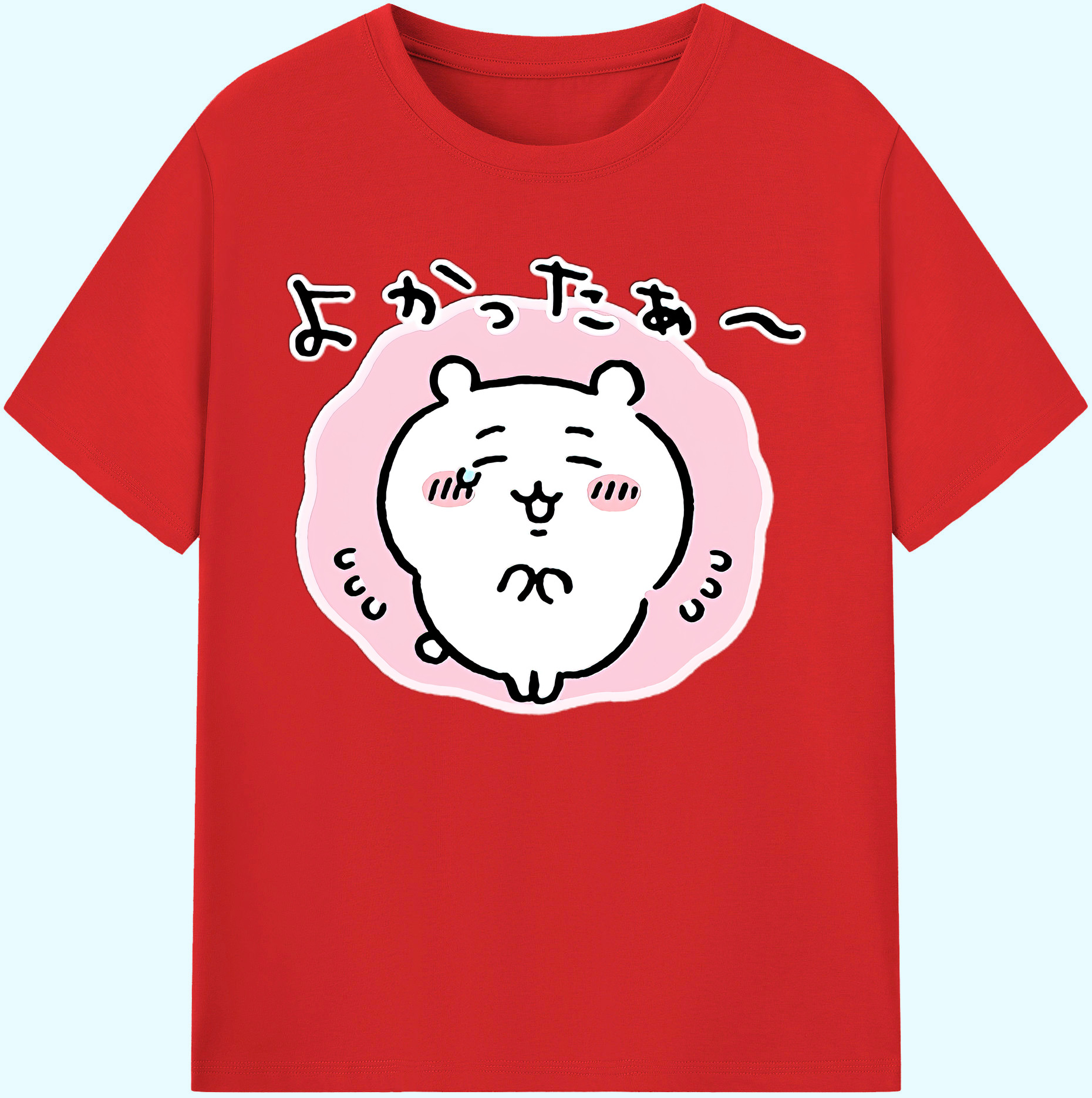 （画像用） ちいかわ ちいかわ Chii-kawa chiikawa 綿100％ メンズ半袖Tシャツ｜肌触りやわらか＆通気性