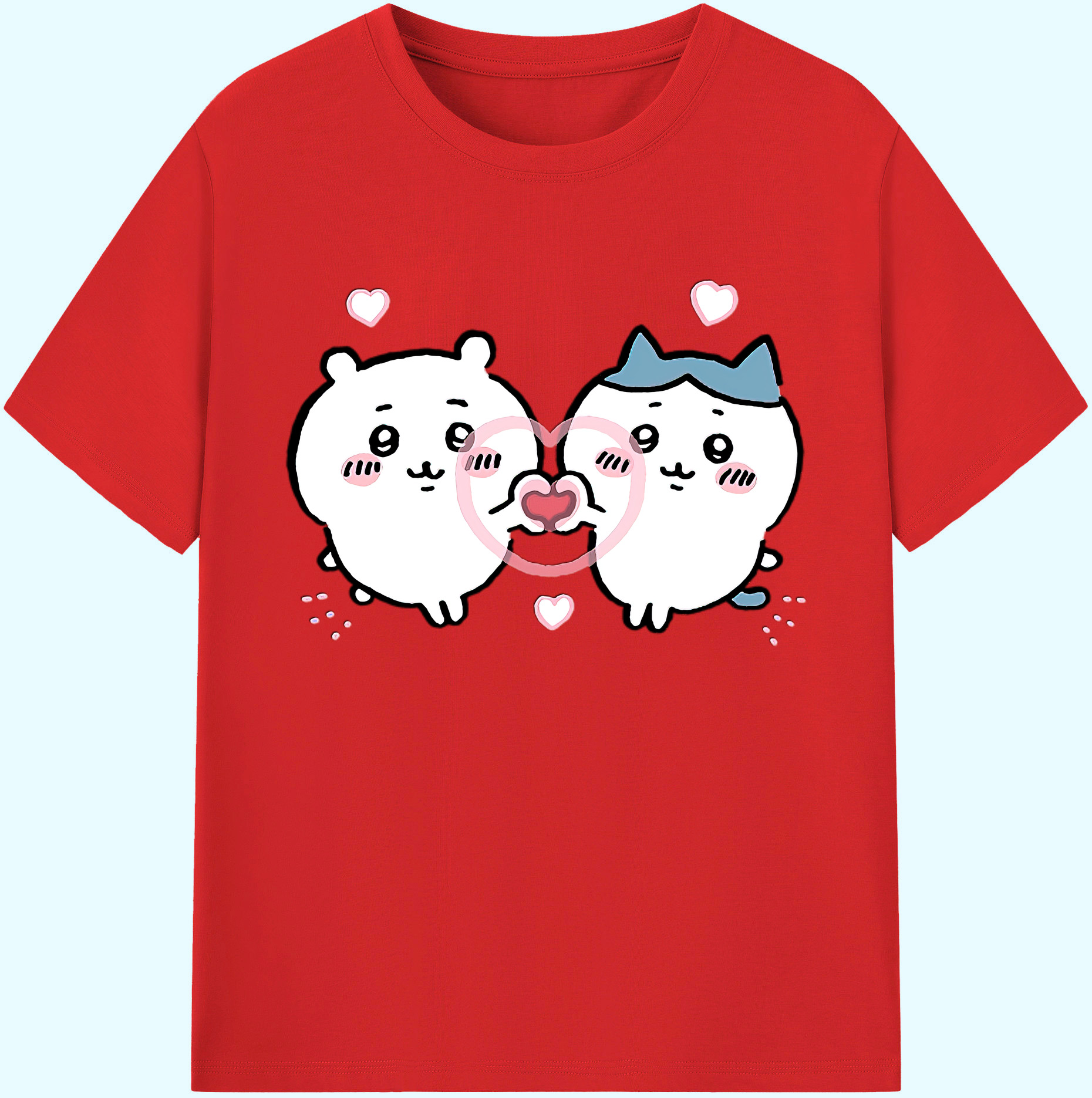 （画像用） ちいかわ ちいかわ Chii-kawa chiikawa 綿100％ メンズ半袖Tシャツ｜肌触りやわらか＆通気性