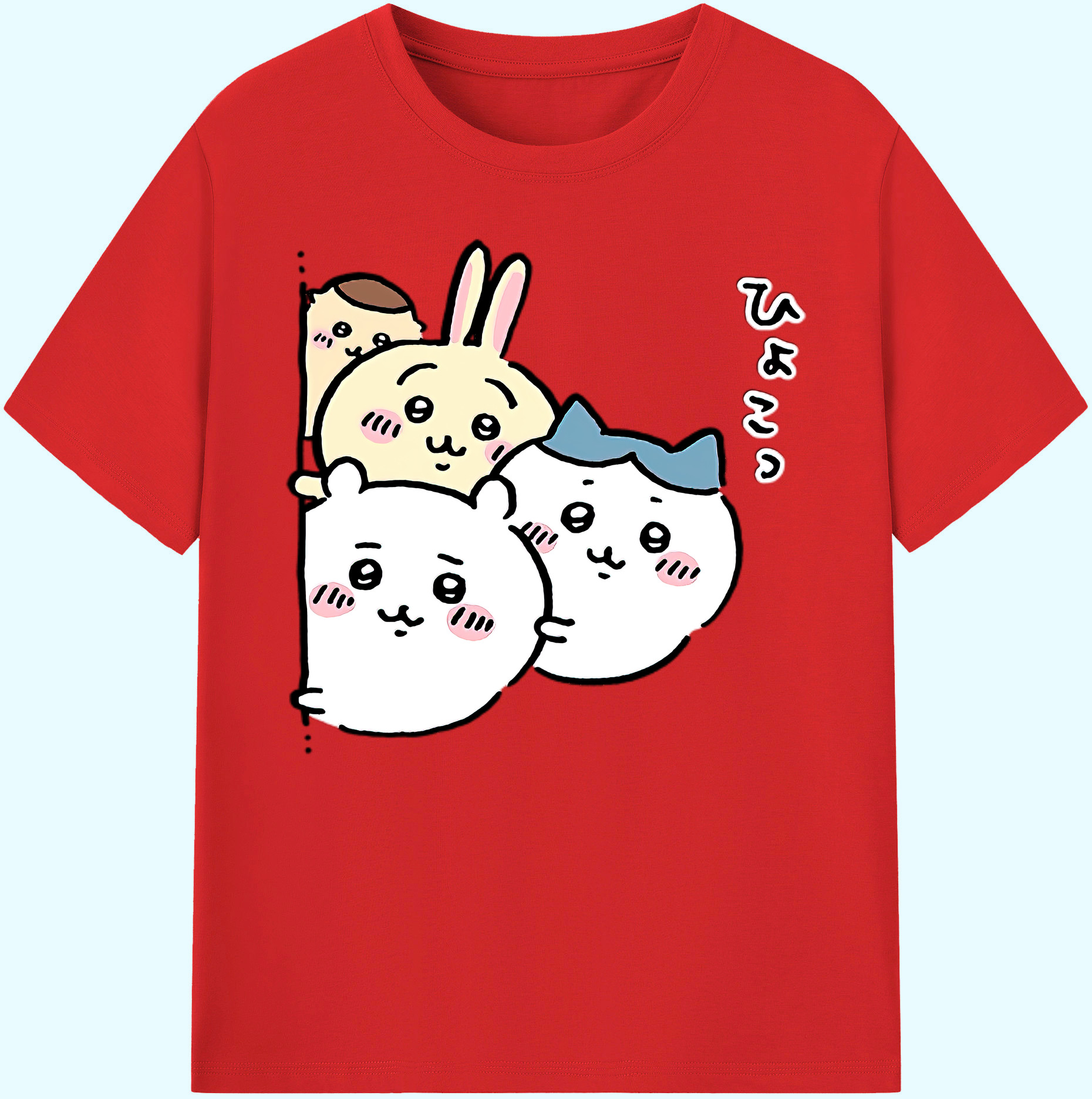 （画像用） ちいかわ ちいかわ Chii-kawa chiikawa 綿100％ メンズ半袖Tシャツ｜肌触りやわらか＆通気性