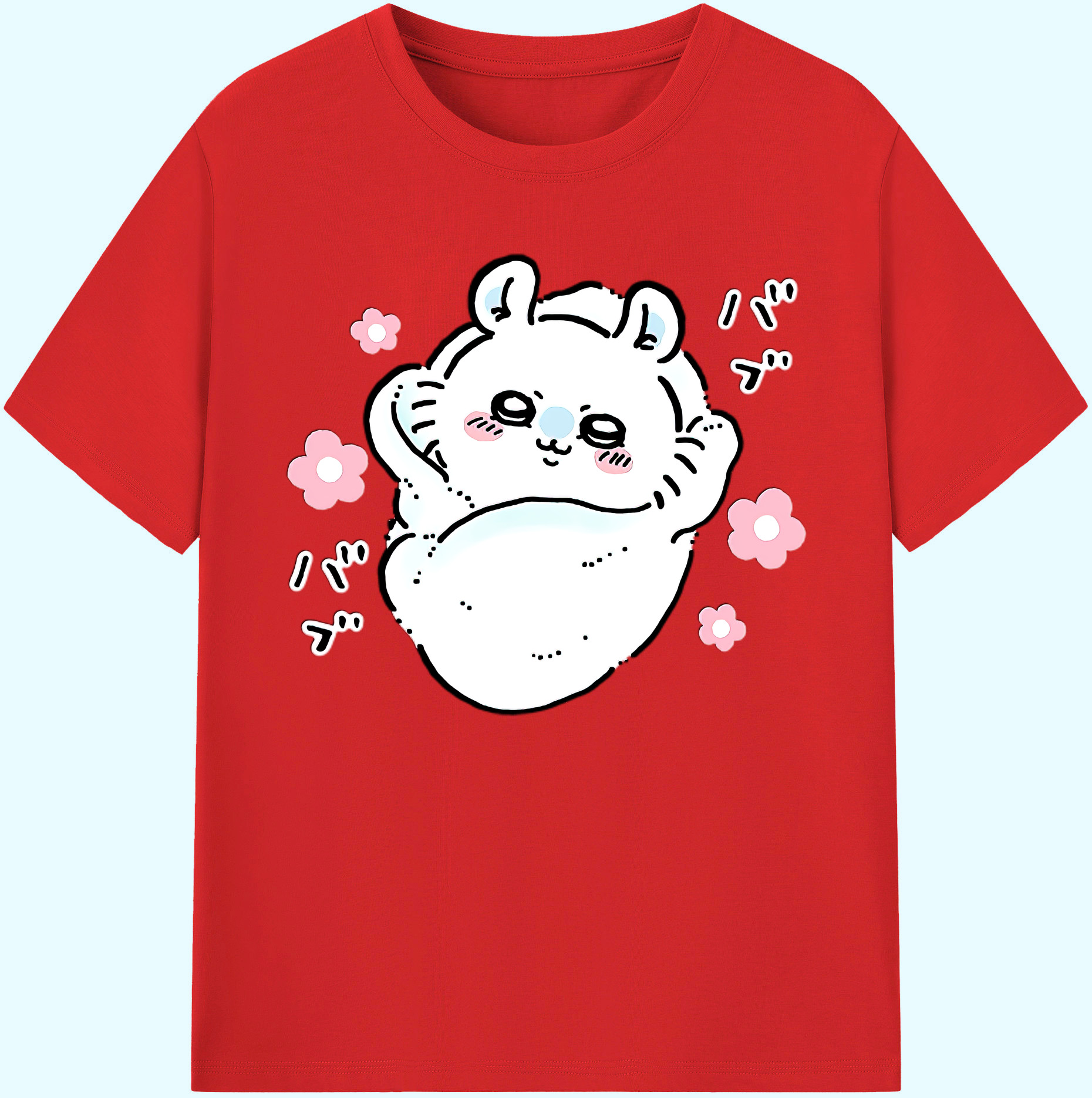 （画像用） ちいかわ モモンガ Chii-kawa Momonga 綿100％ メンズ半袖Tシャツ｜肌触りやわらか＆通気性
