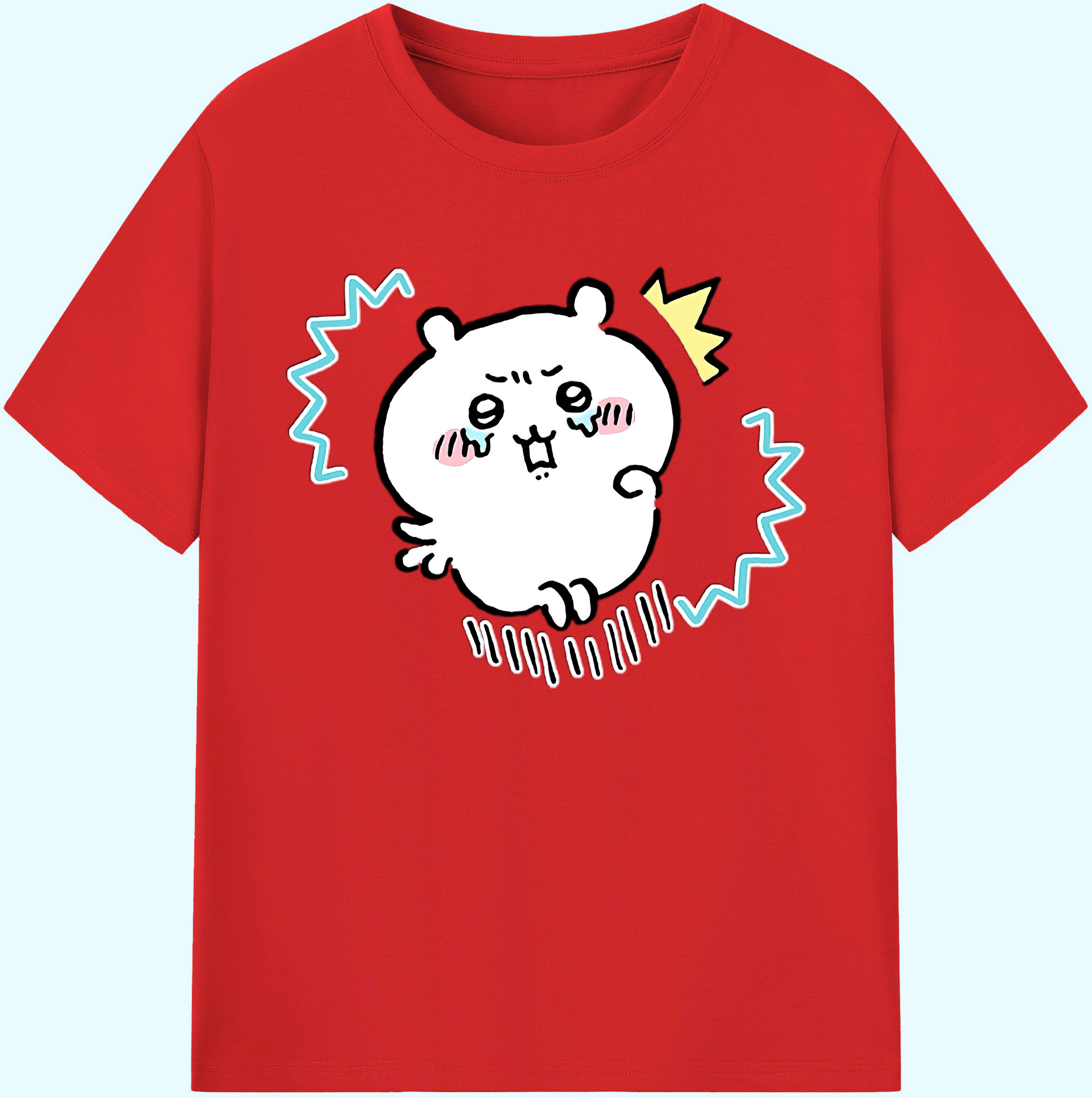 （画像用） ちいかわ ちいかわ Chii-kawa chiikawa 綿100％ メンズ半袖Tシャツ｜肌触りやわらか＆通気性