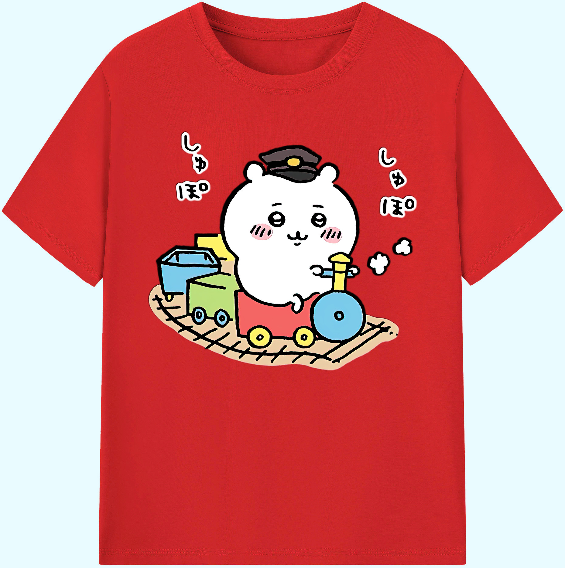 （画像用） ちいかわ ちいかわ Chii-kawa chiikawa 綿100％ メンズ半袖Tシャツ｜肌触りやわらか＆通気性