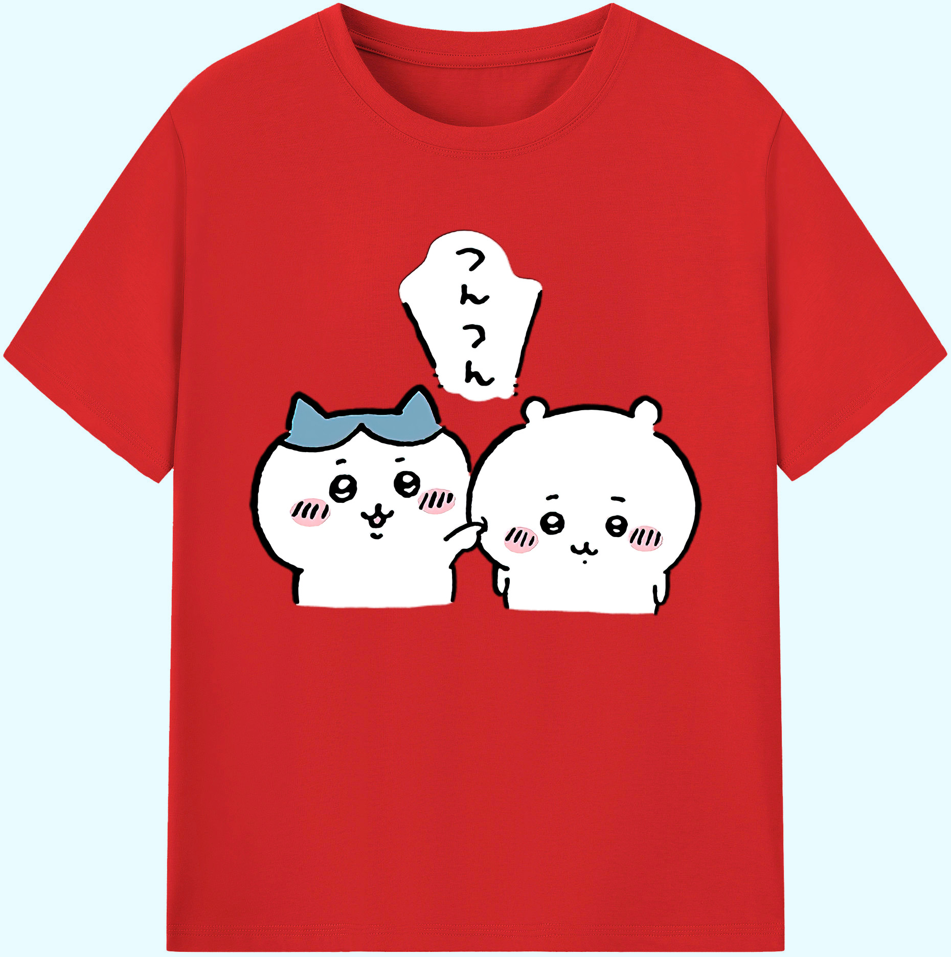 （画像用） ちいかわ ちいかわ Chii-kawa chiikawa 綿100％ メンズ半袖Tシャツ｜肌触りやわらか＆通気性