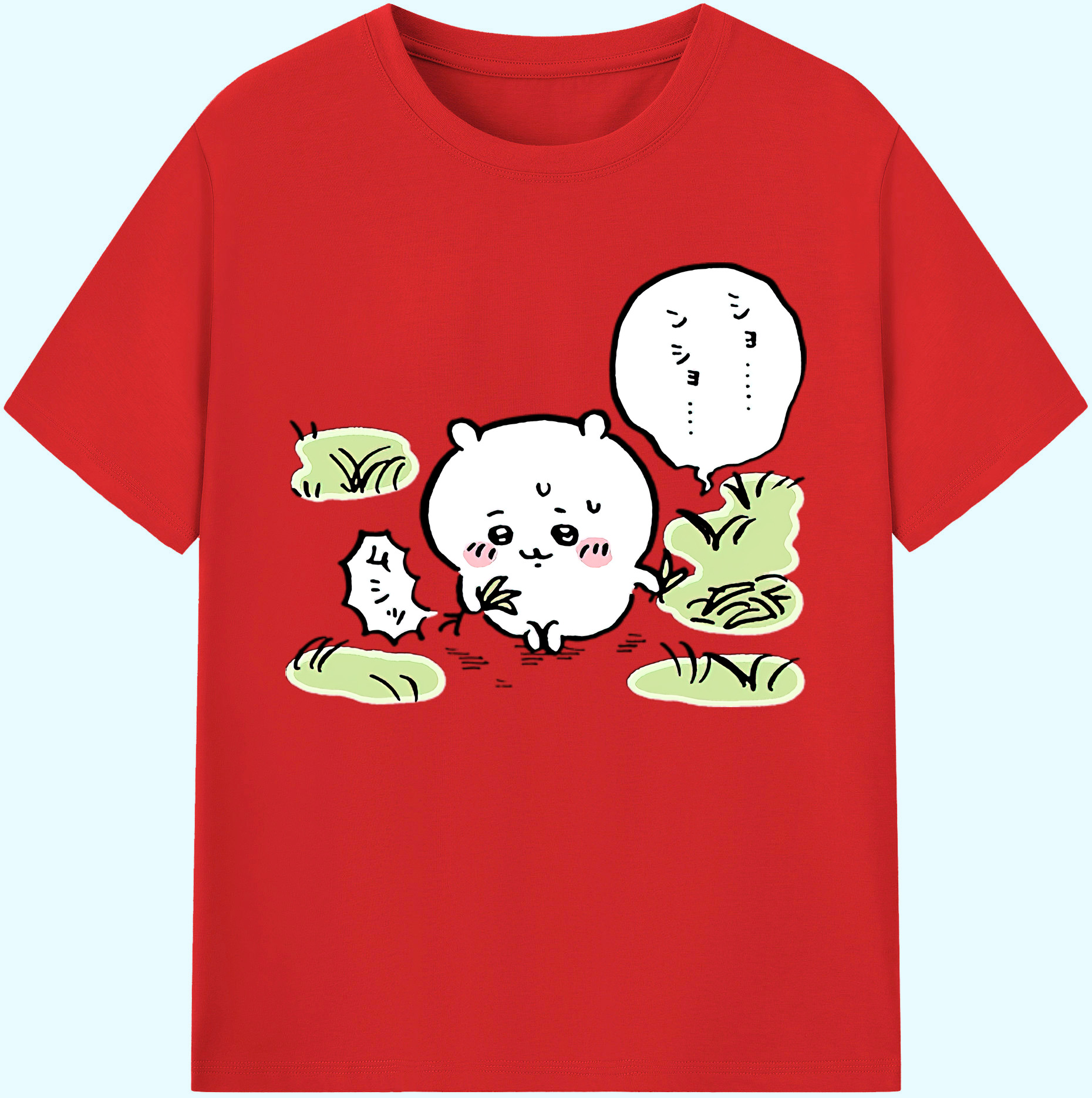 （画像用） ちいかわ ちいかわ Chii-kawa chiikawa 綿100％ メンズ半袖Tシャツ｜肌触りやわらか＆通気性