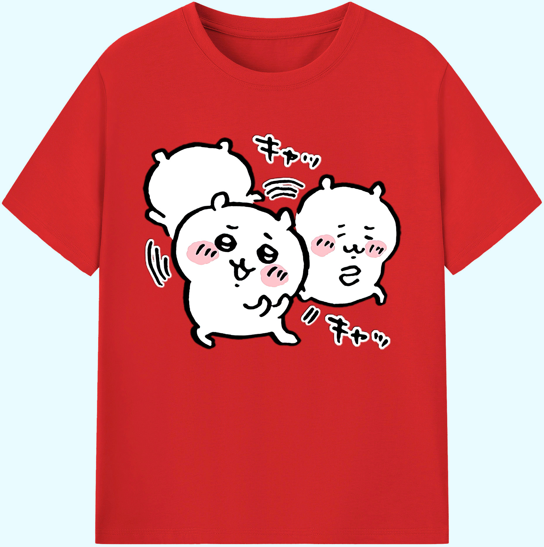 （画像用） ちいかわ ちいかわ Chii-kawa chiikawa 綿100％ メンズ半袖Tシャツ｜肌触りやわらか＆通気性