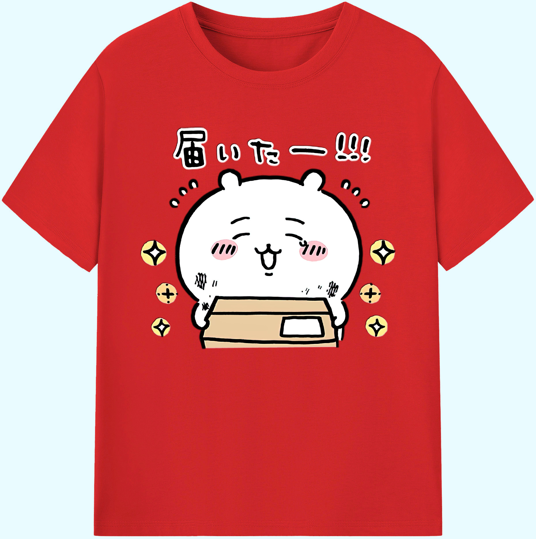 （画像用） ちいかわ ちいかわ Chii-kawa chiikawa 綿100％ メンズ半袖Tシャツ｜肌触りやわらか＆通気性