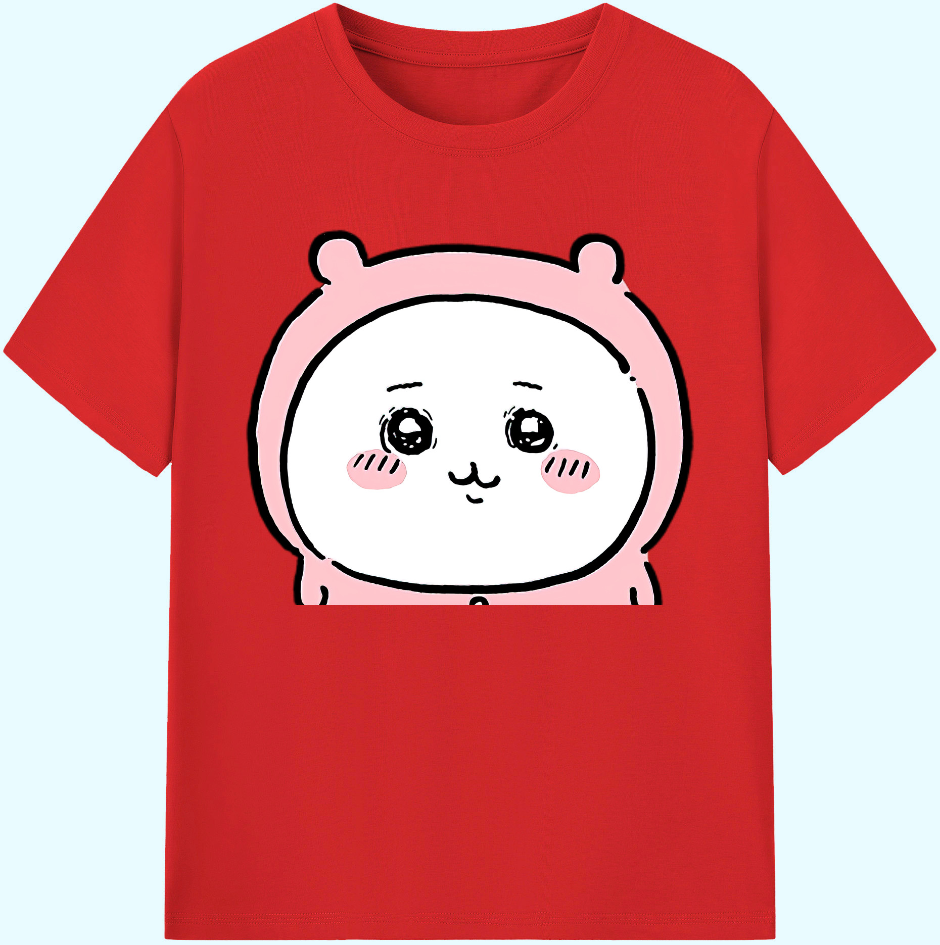 （画像用） ちいかわ ちいかわ Chii-kawa chiikawa 綿100％ メンズ半袖Tシャツ｜肌触りやわらか＆通気性