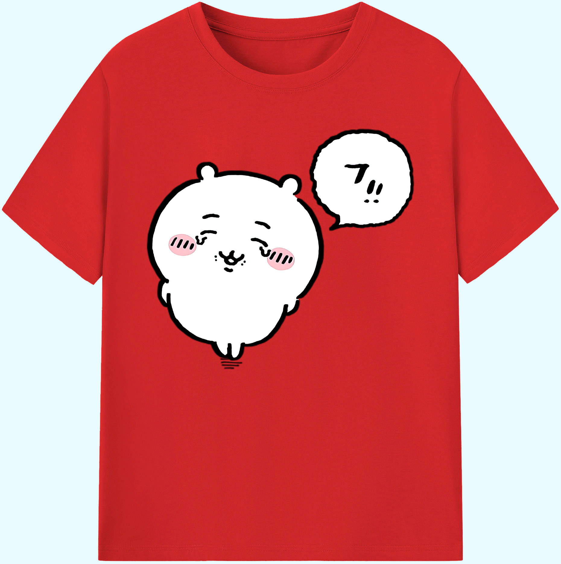 （画像用） ちいかわ ちいかわ Chii-kawa chiikawa 綿100％ メンズ半袖Tシャツ｜肌触りやわらか＆通気性