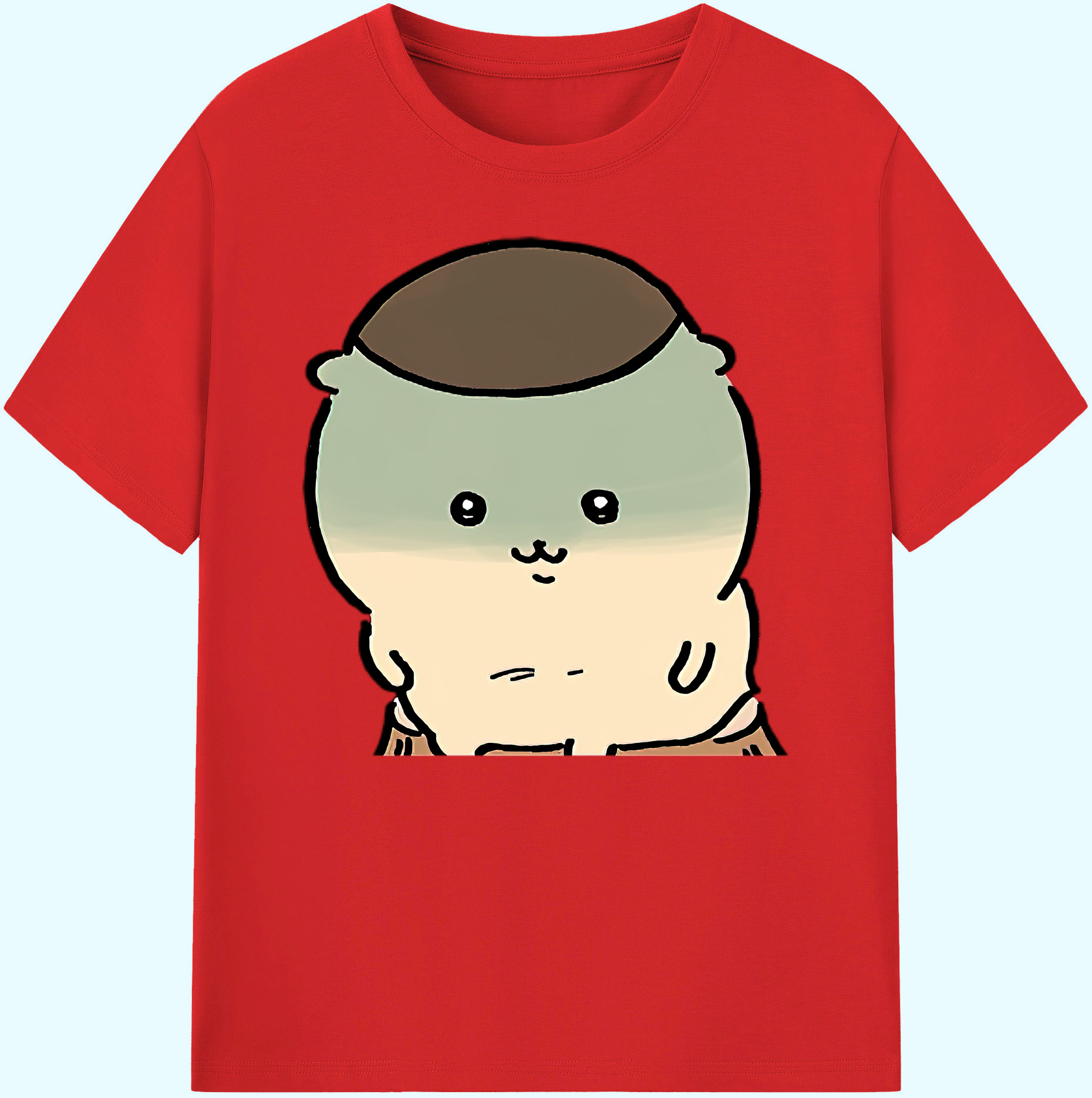（画像用） ちいかわ くりまんじゅう Chii-kawa kuri manjū 綿100％ メンズ半袖Tシャツ｜肌触りやわらか＆通気性