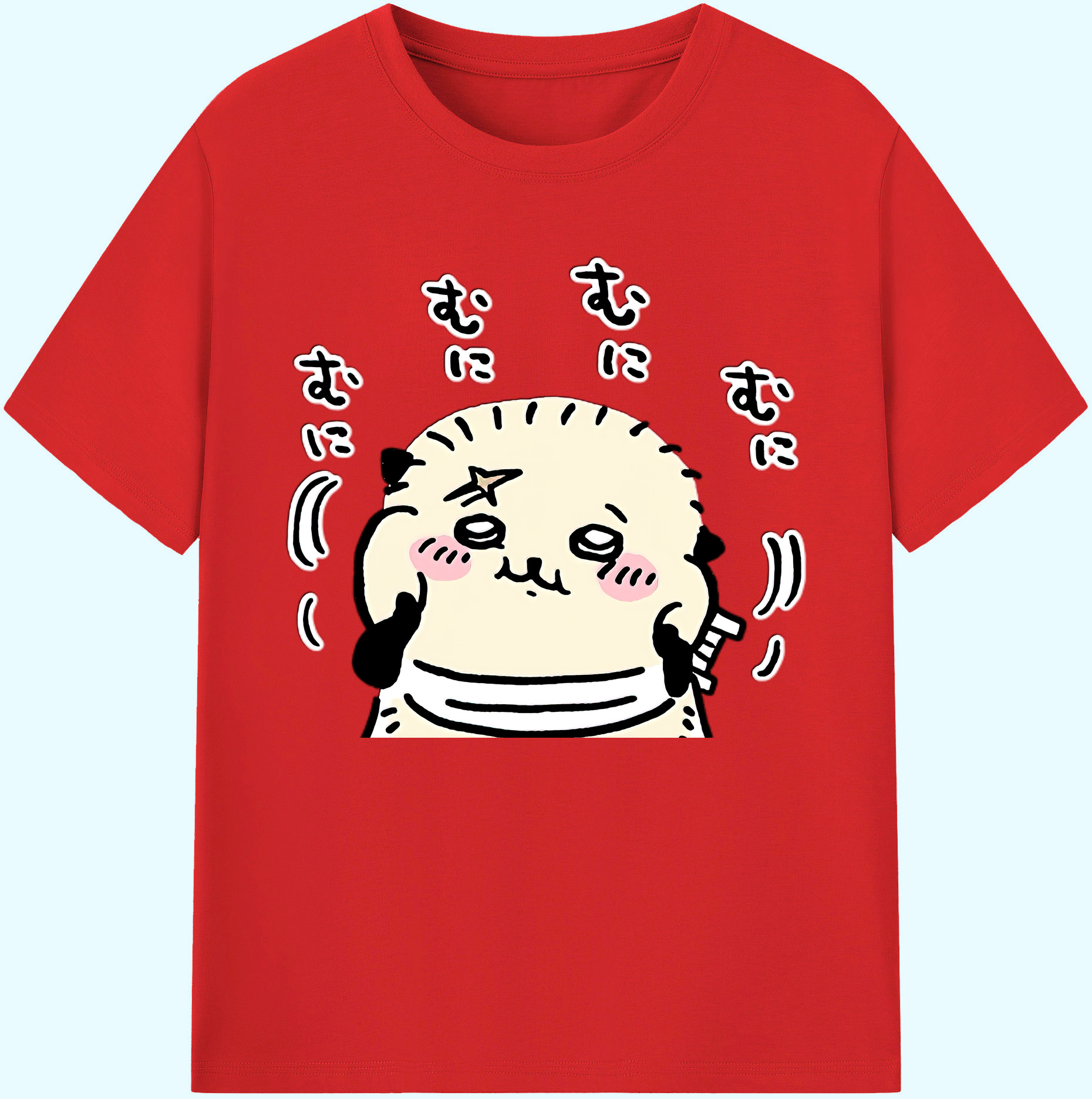 （画像用） ちいかわ ラッコ Chii-kawa Sea otter 綿100％ メンズ半袖Tシャツ｜肌触りやわらか＆通気性