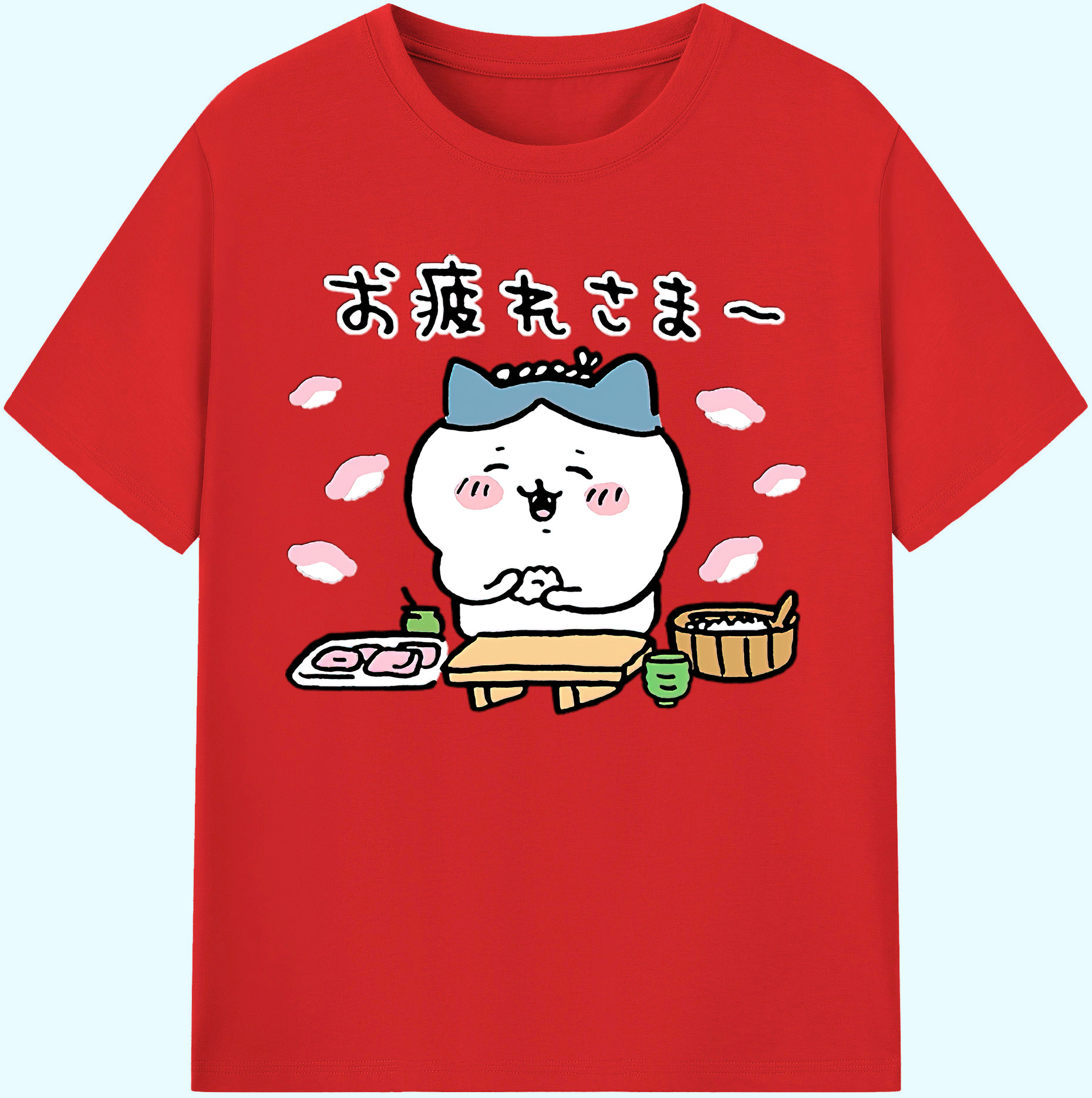 （画像用） ちいかわ ハチワレ Chii-kawa hachiware 綿100％ メンズ半袖Tシャツ｜肌触りやわらか＆通気性