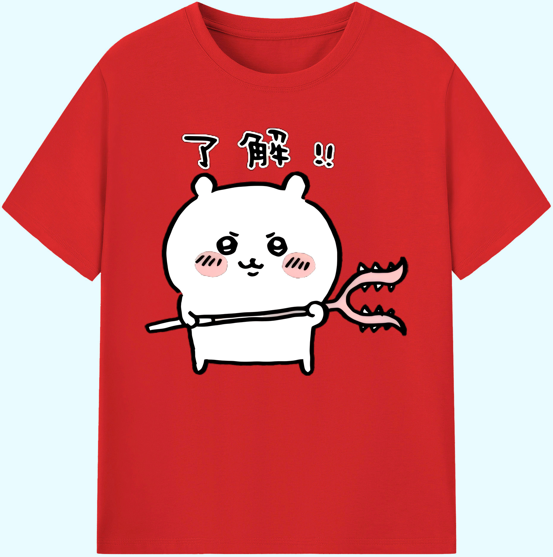 （画像用） ちいかわ ちいかわ Chii-kawa chiikawa 綿100％ メンズ半袖Tシャツ｜肌触りやわらか＆通気性