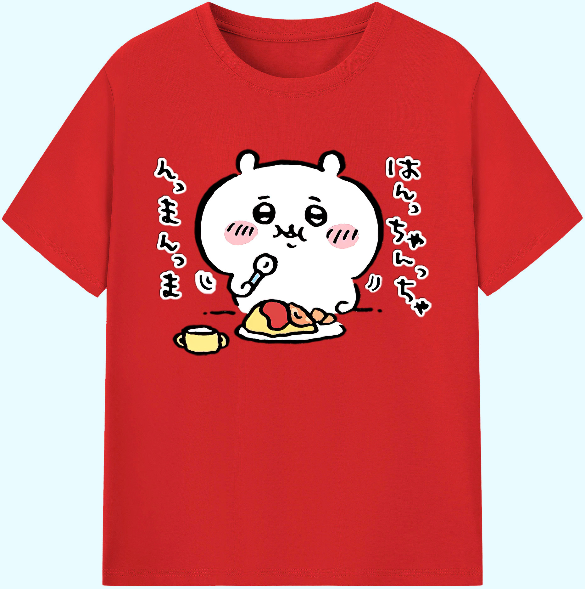 （画像用） ちいかわ ちいかわ Chii-kawa chiikawa 綿100％ メンズ半袖Tシャツ｜肌触りやわらか＆通気性
