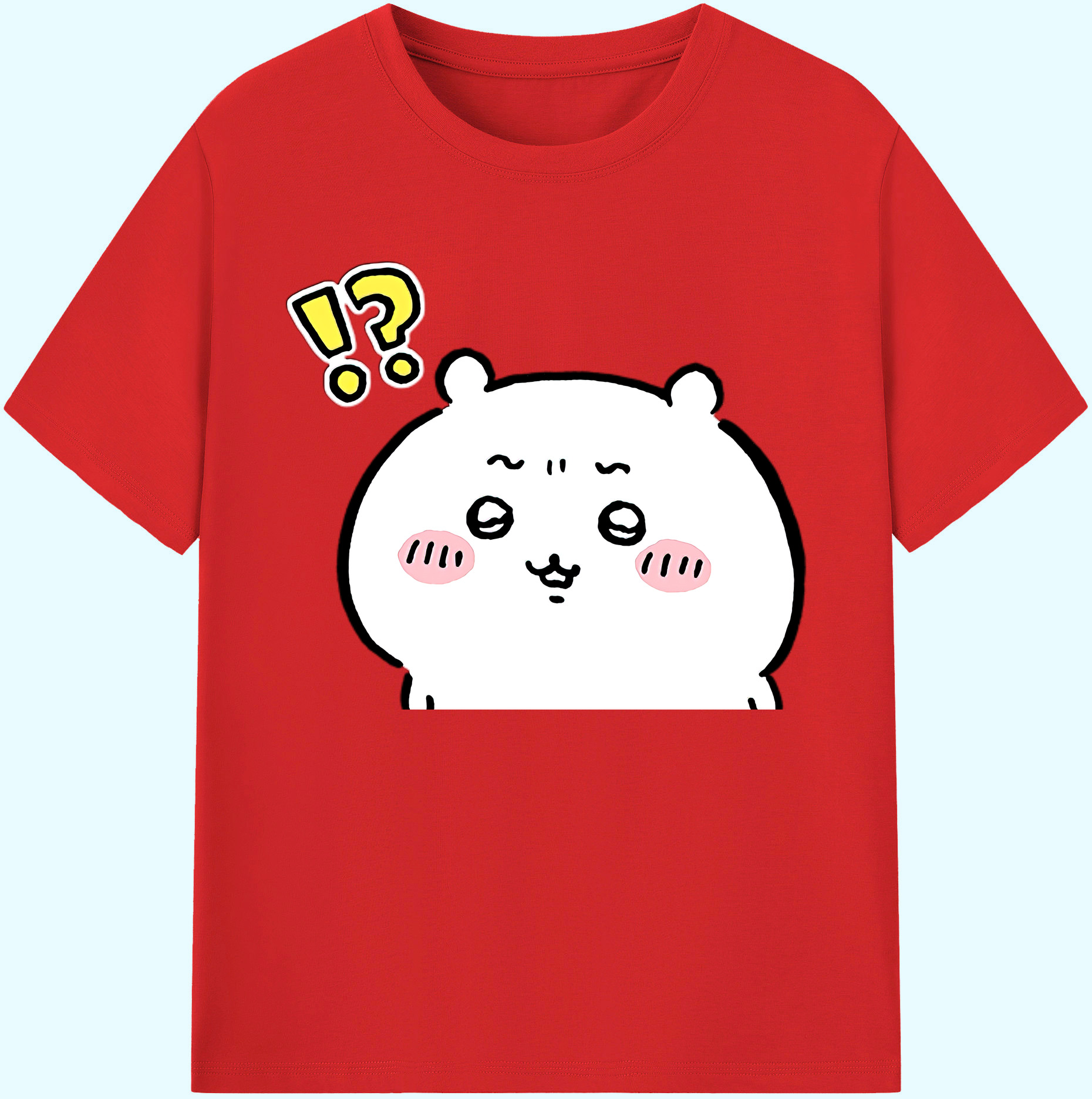 （画像用） ちいかわ ちいかわ Chii-kawa chiikawa 綿100％ メンズ半袖Tシャツ｜肌触りやわらか＆通気性
