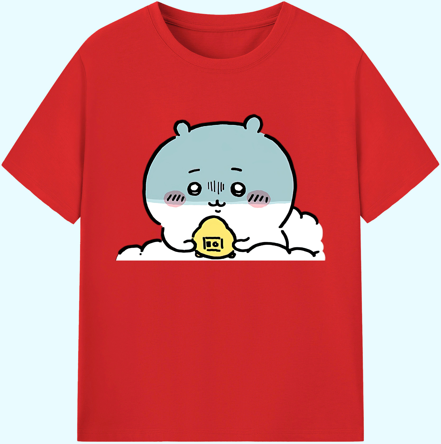（画像用） ちいかわ ちいかわ Chii-kawa chiikawa 綿100％ メンズ半袖Tシャツ｜肌触りやわらか＆通気性