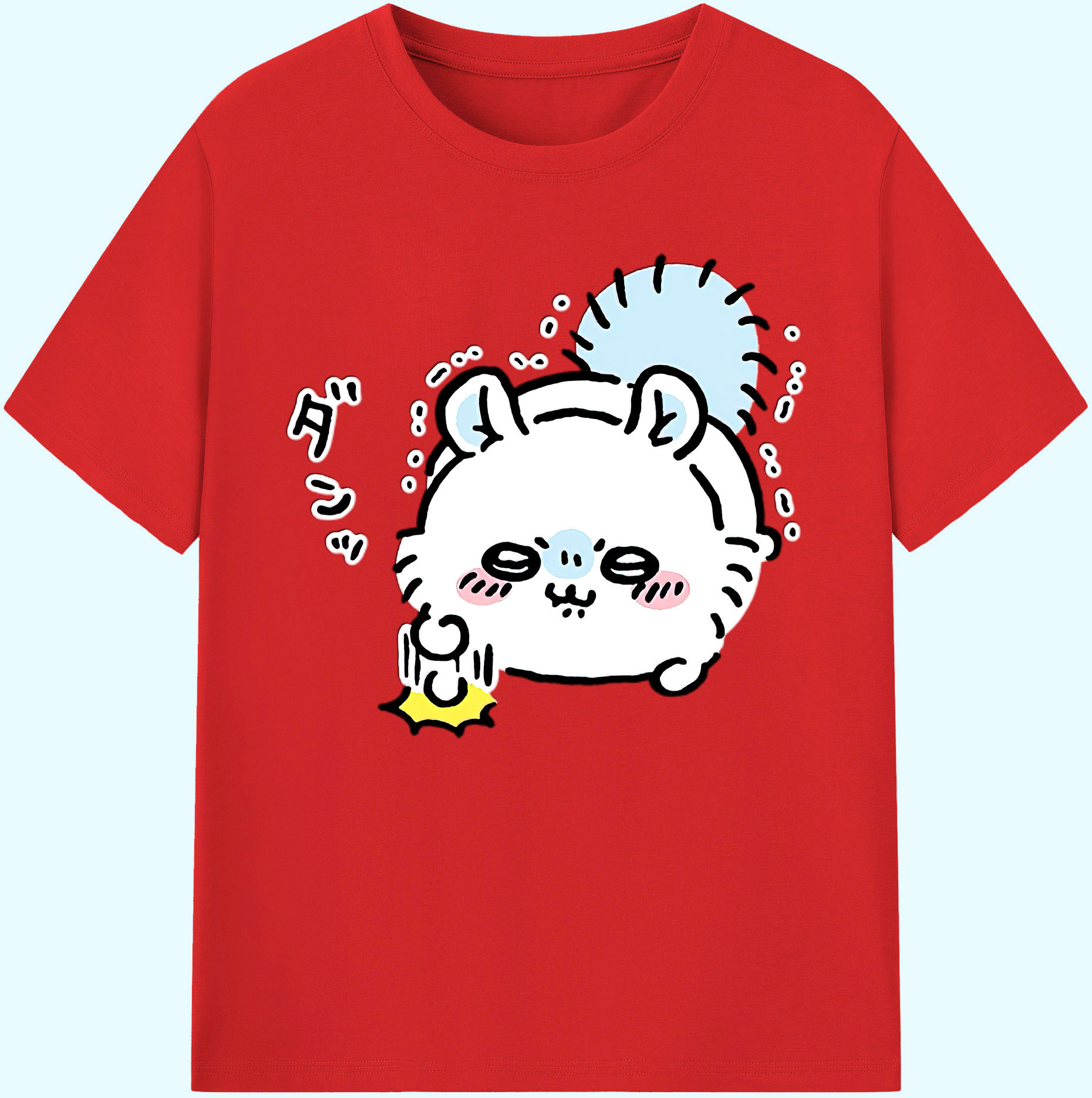 （画像用） ちいかわ モモンガ Chii-kawa Momonga 綿100％ メンズ半袖Tシャツ｜肌触りやわらか＆通気性