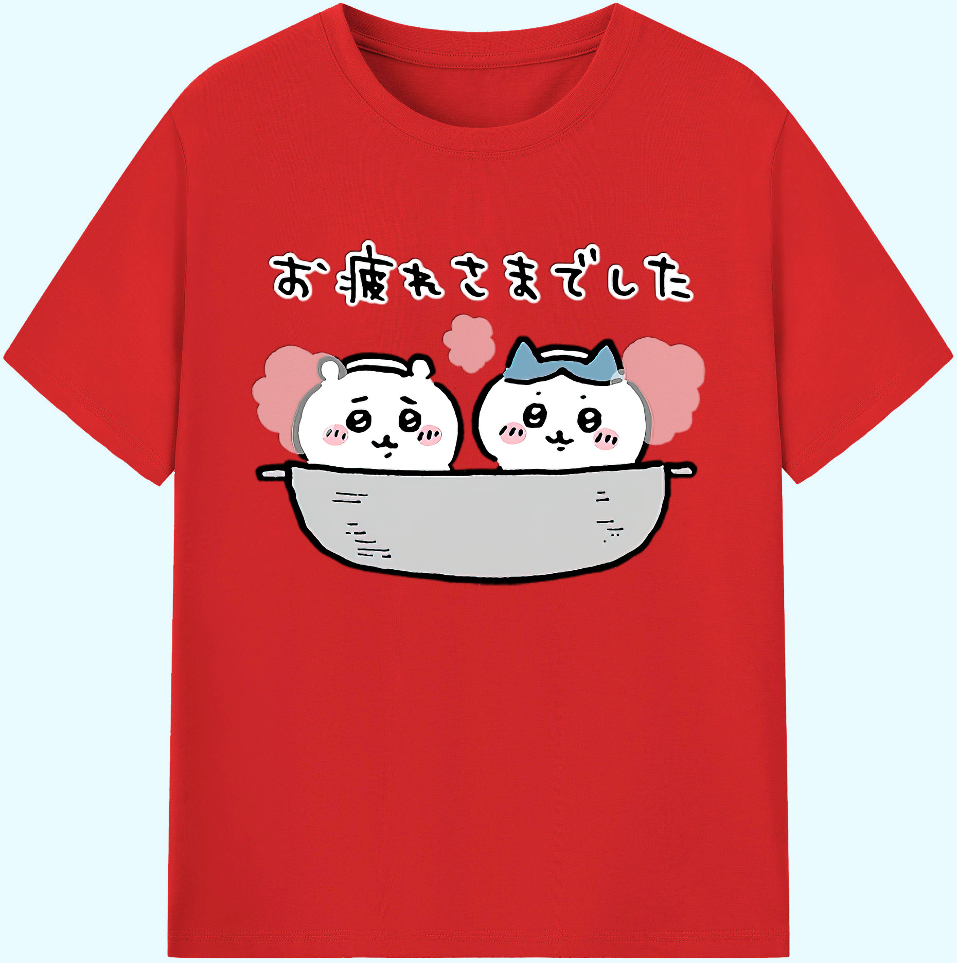 （画像用） ちいかわ ハチワレ Chii-kawa hachiware 綿100％ メンズ半袖Tシャツ｜肌触りやわらか＆通気性