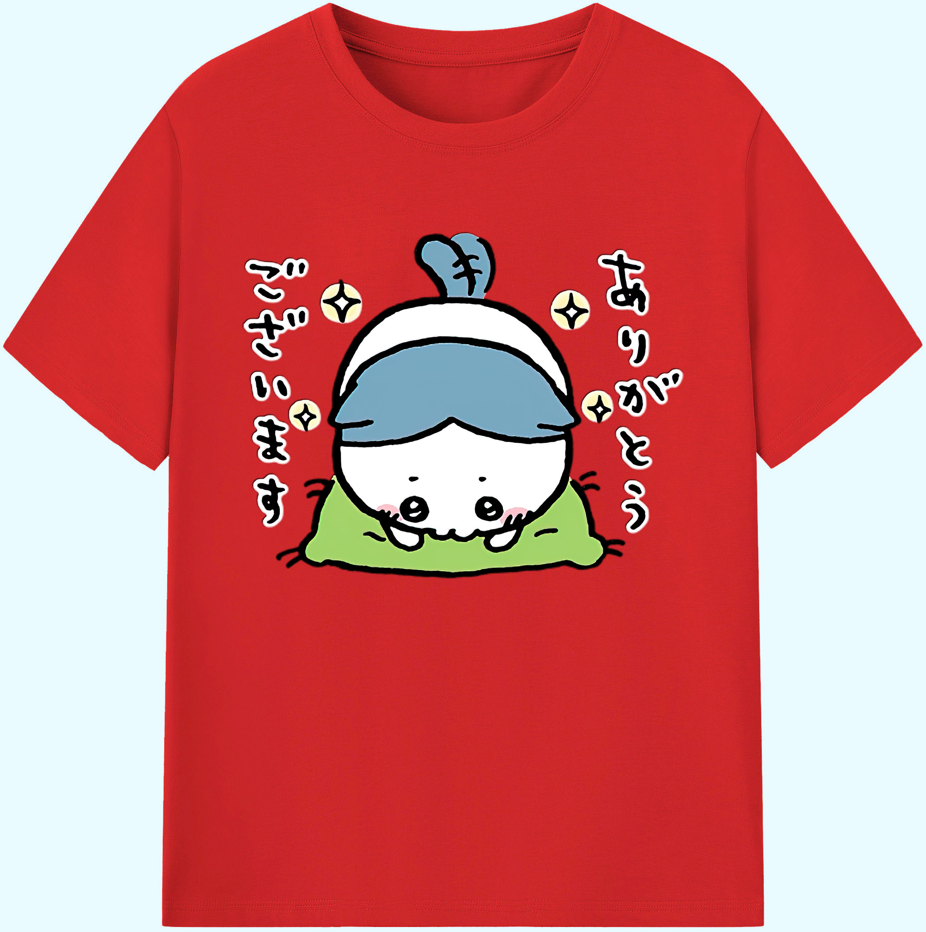 （画像用） ちいかわ ハチワレ Chii-kawa hachiware 綿100％ メンズ半袖Tシャツ｜肌触りやわらか＆通気性
