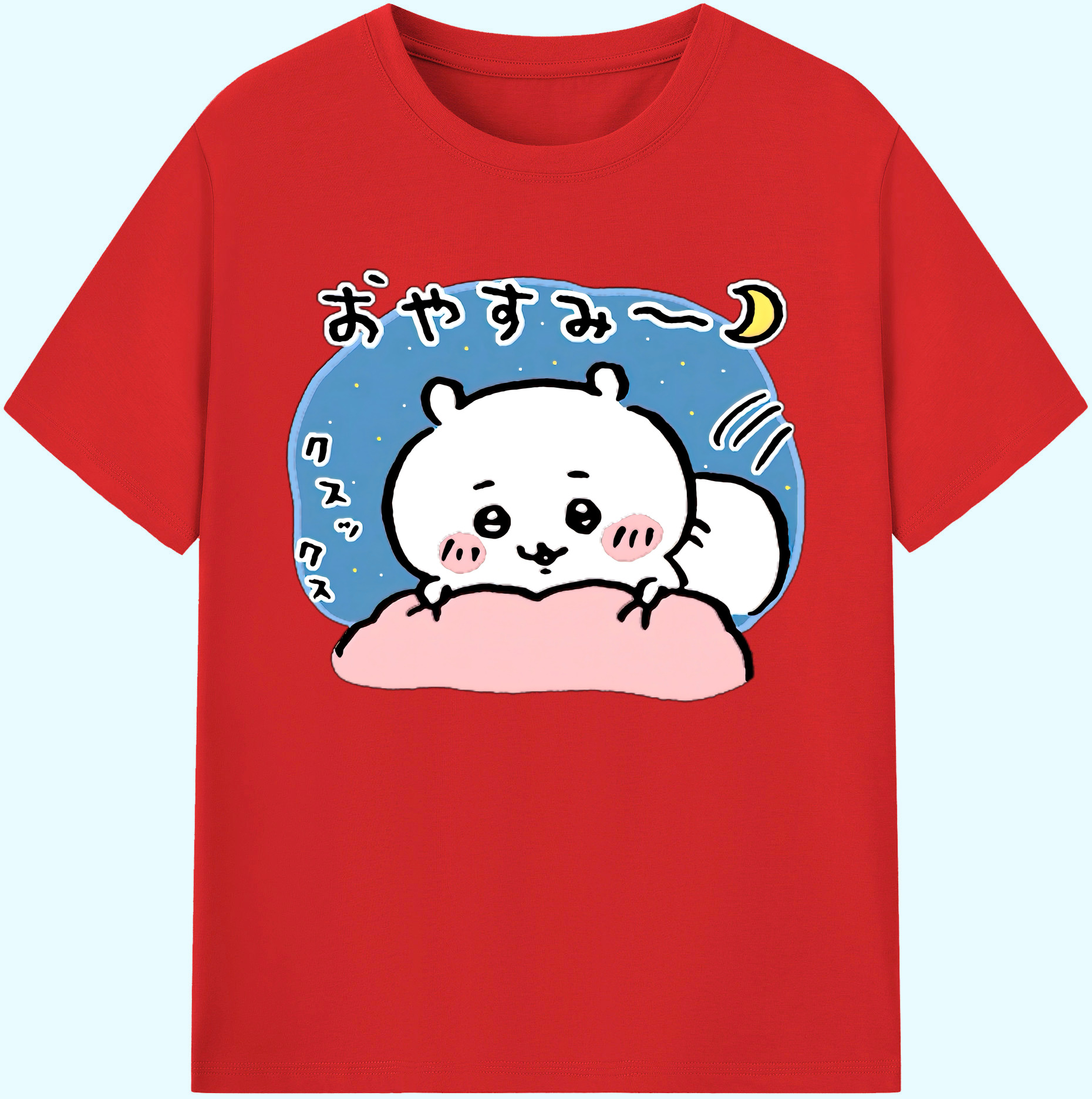 （画像用） ちいかわ ちいかわ Chii-kawa chiikawa 綿100％ メンズ半袖Tシャツ｜肌触りやわらか＆通気性