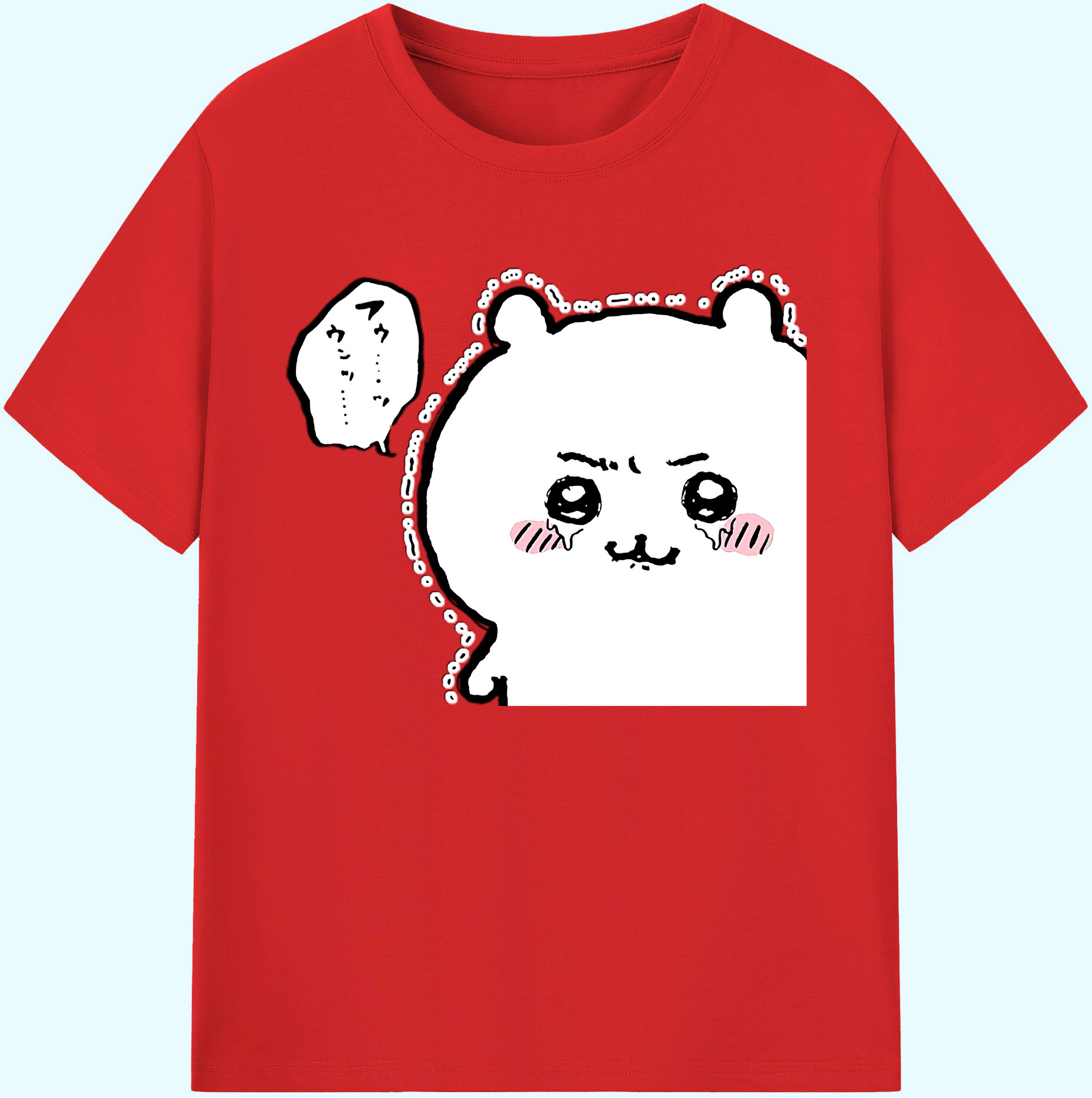 （画像用） ちいかわ ちいかわ Chii-kawa chiikawa 綿100％ メンズ半袖Tシャツ｜肌触りやわらか＆通気性