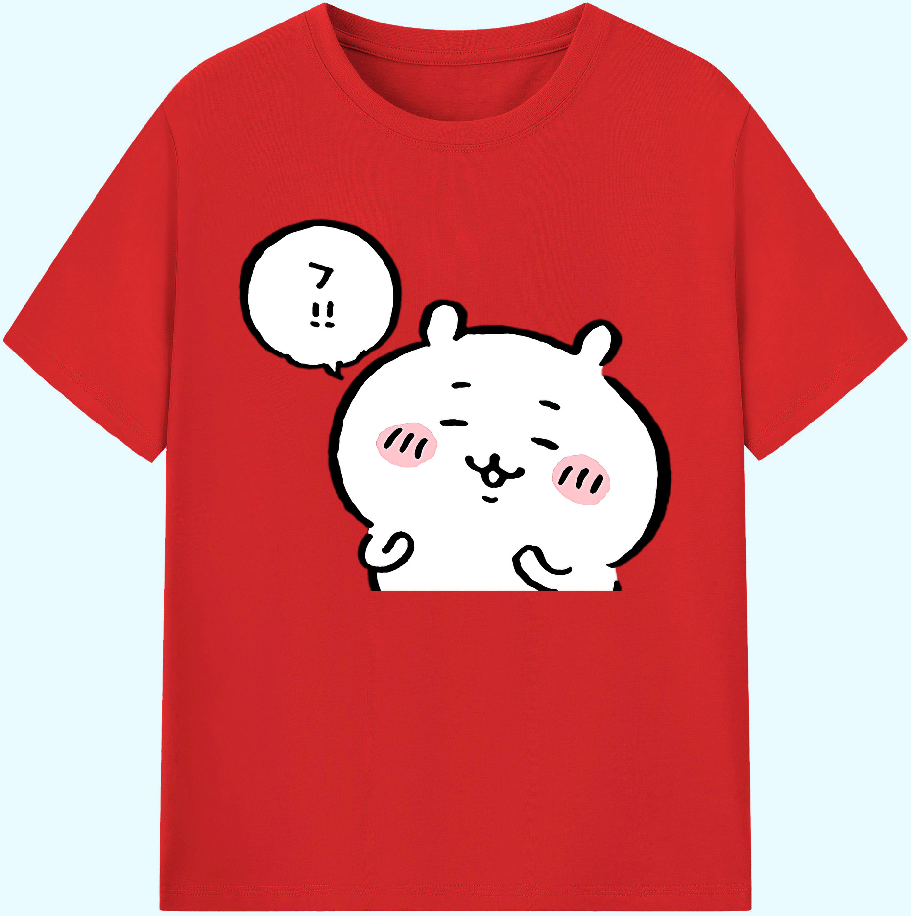（画像用） ちいかわ ちいかわ Chii-kawa chiikawa 綿100％ メンズ半袖Tシャツ｜肌触りやわらか＆通気性