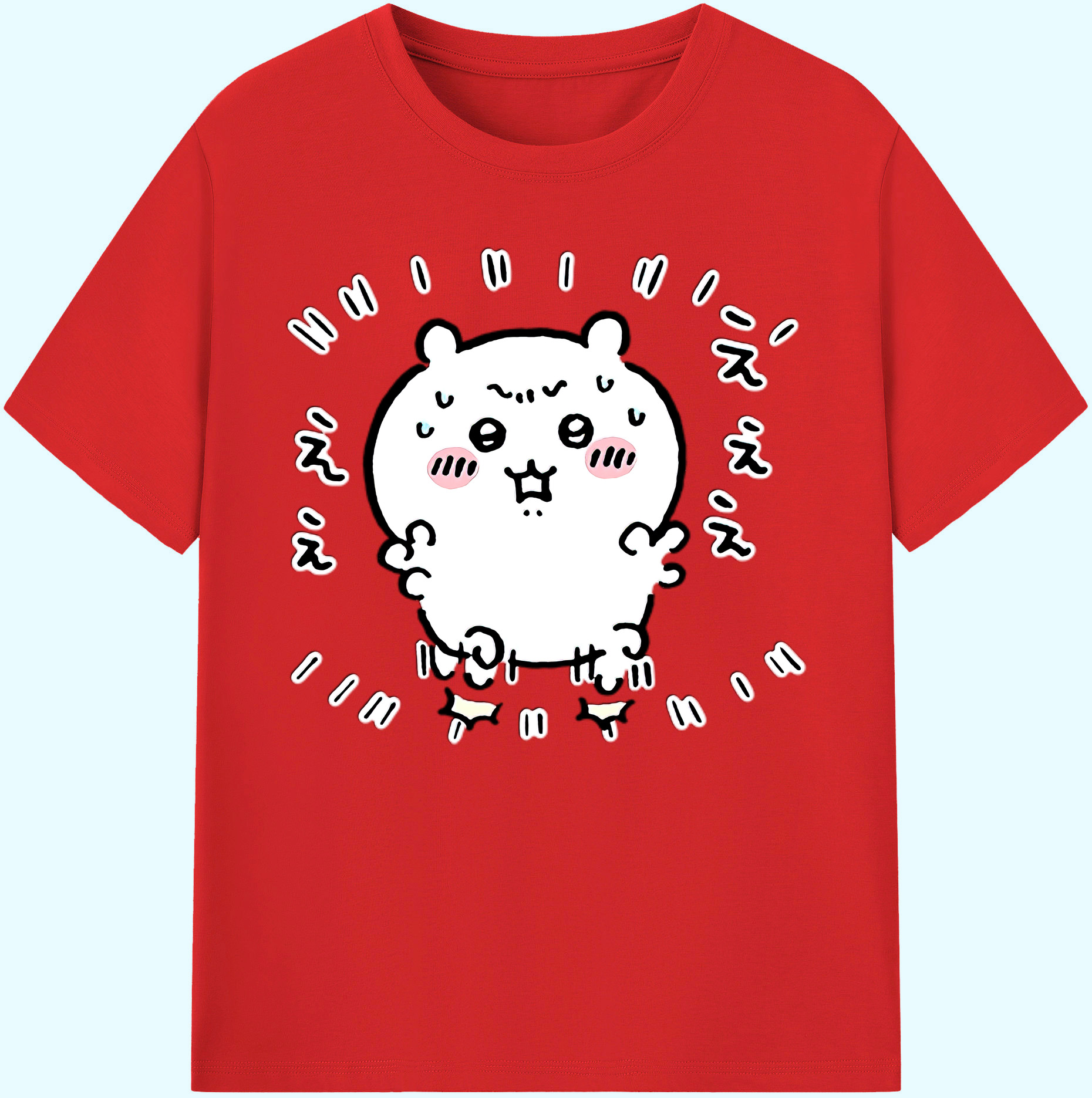 （画像用） ちいかわ ちいかわ Chii-kawa chiikawa 綿100％ メンズ半袖Tシャツ｜肌触りやわらか＆通気性