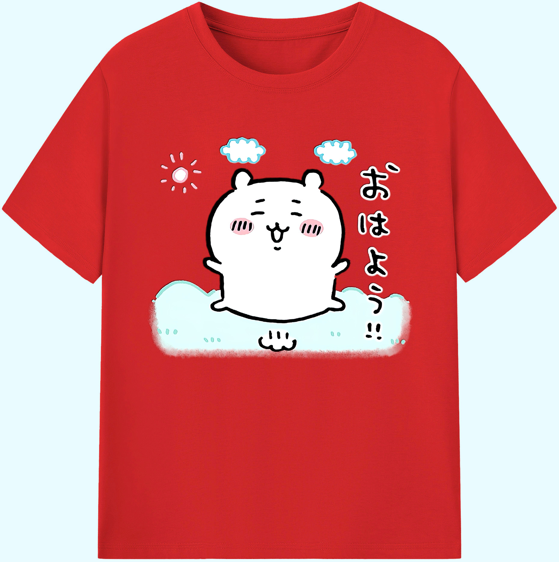 （画像用） ちいかわ ちいかわ Chii-kawa chiikawa 綿100％ メンズ半袖Tシャツ｜肌触りやわらか＆通気性