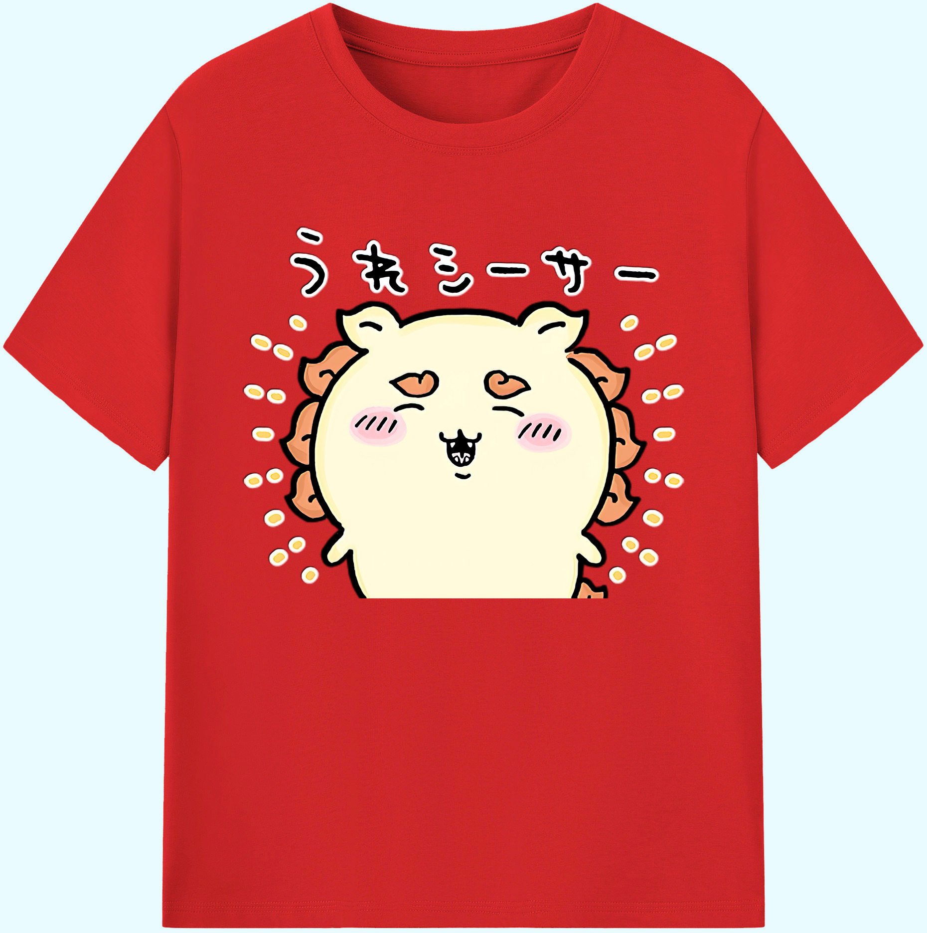 （画像用） ちいかわ シーサー Chii-kawa Shisa 綿100％ メンズ半袖Tシャツ｜肌触りやわらか＆通気性