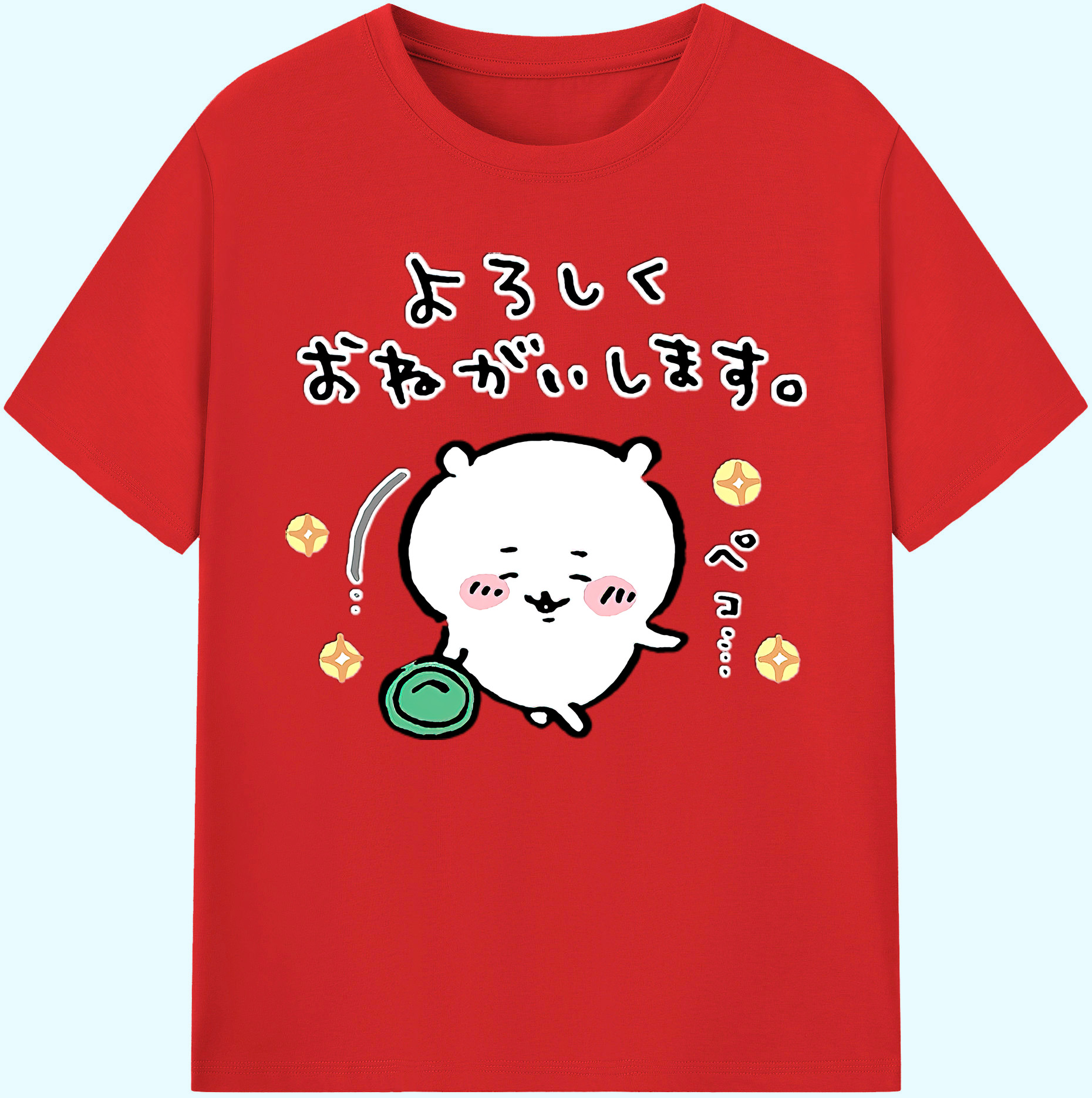 （画像用） ちいかわ ちいかわ Chii-kawa chiikawa 綿100％ メンズ半袖Tシャツ｜肌触りやわらか＆通気性