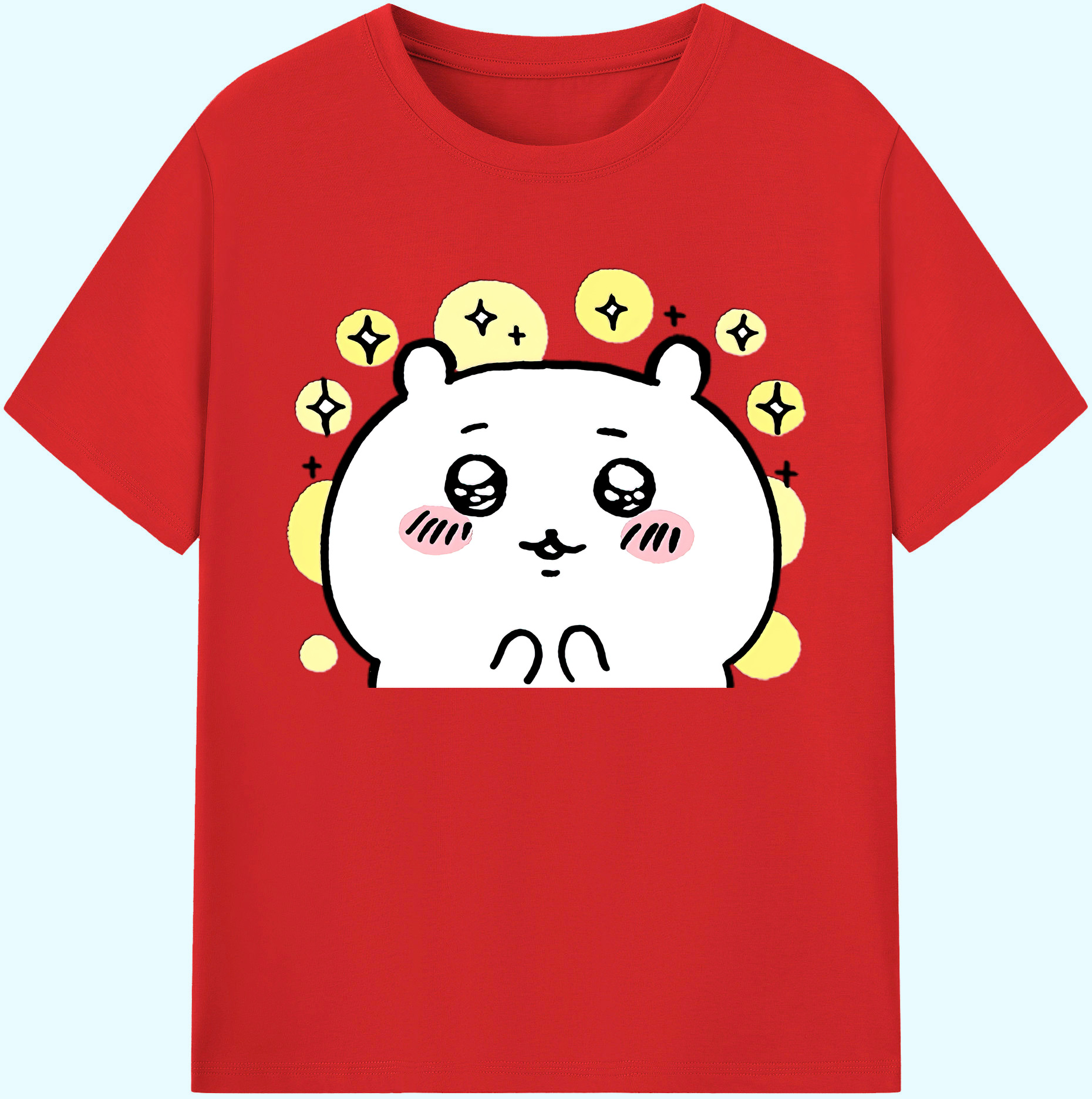 （画像用） ちいかわ ちいかわ Chii-kawa chiikawa 綿100％ メンズ半袖Tシャツ｜肌触りやわらか＆通気性