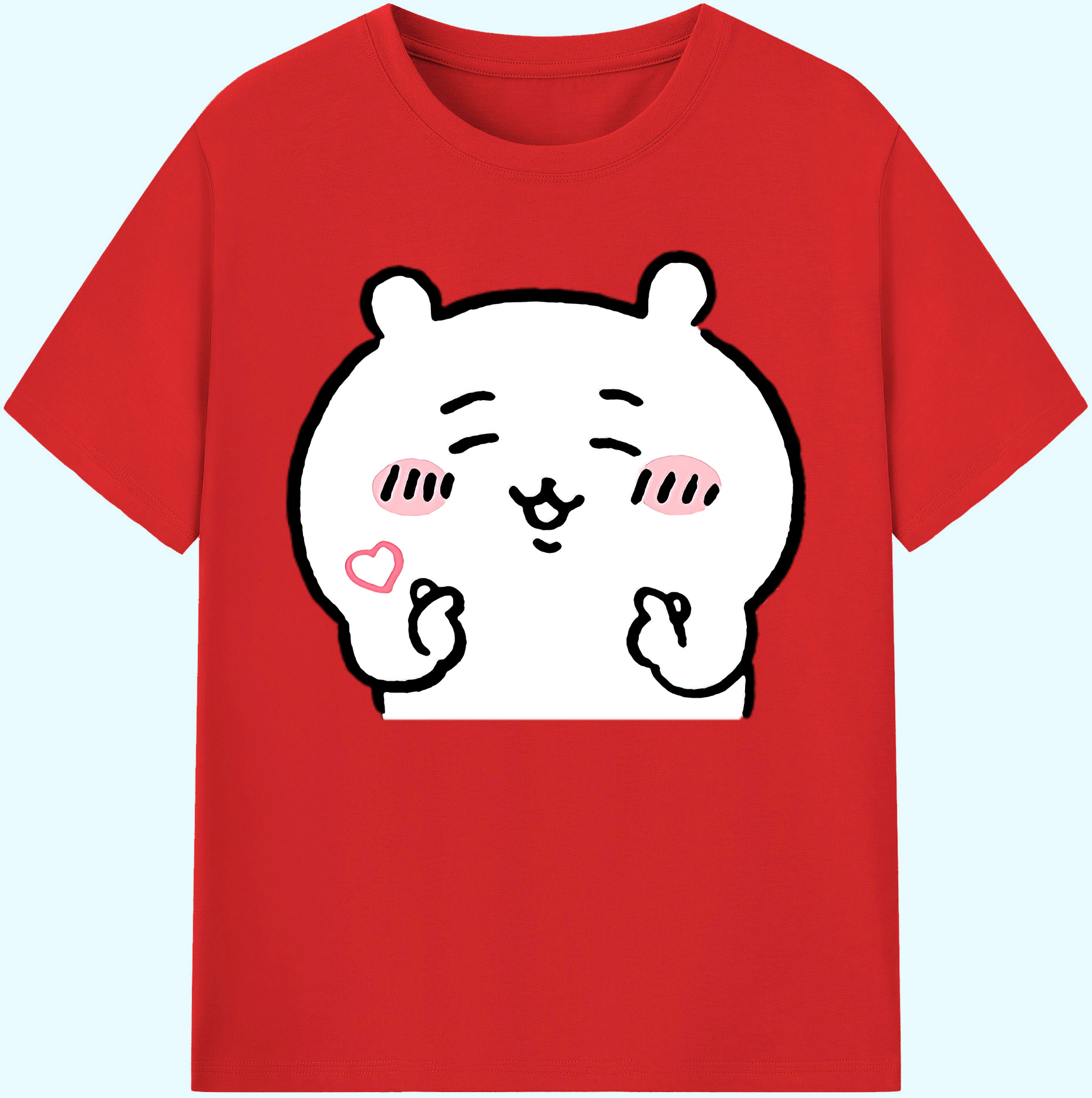 （画像用） ちいかわ ちいかわ Chii-kawa chiikawa 綿100％ メンズ半袖Tシャツ｜肌触りやわらか＆通気性