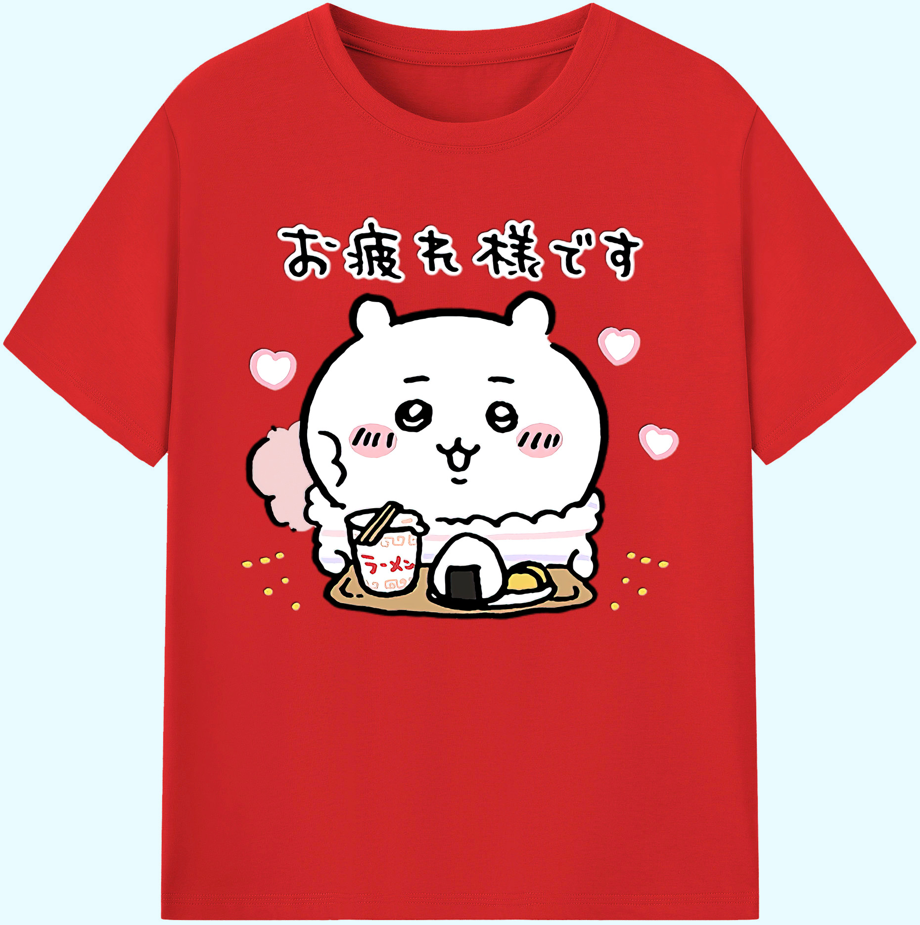 （画像用） ちいかわ ちいかわ Chii-kawa chiikawa 綿100％ メンズ半袖Tシャツ｜肌触りやわらか＆通気性