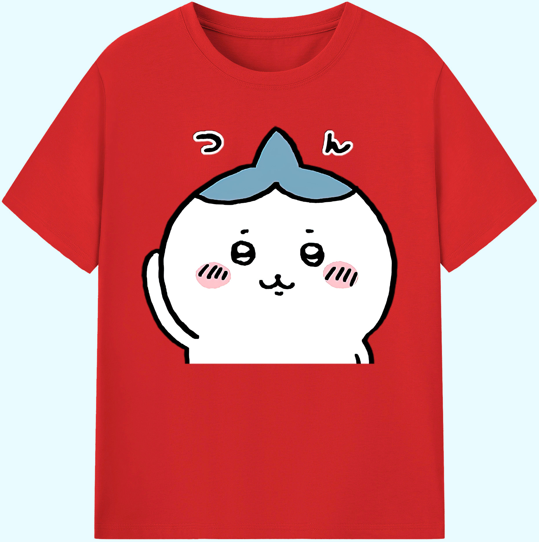 （画像用） ちいかわ ハチワレ Chii-kawa hachiware 綿100％ メンズ半袖Tシャツ｜肌触りやわらか＆通気性