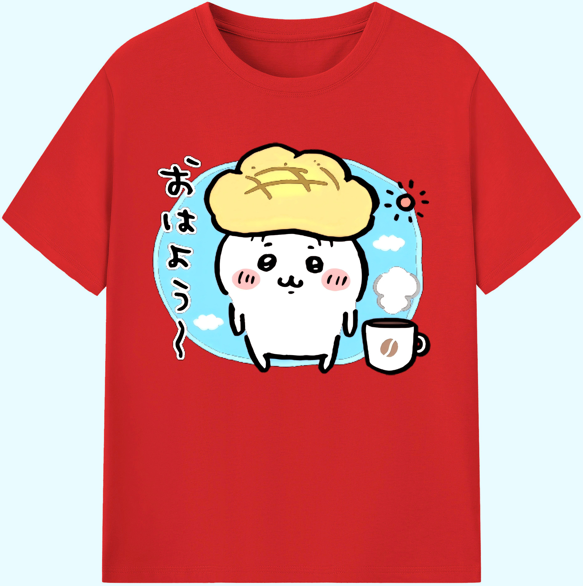 （画像用） ちいかわ ちいかわ Chii-kawa chiikawa 綿100％ メンズ半袖Tシャツ｜肌触りやわらか＆通気性