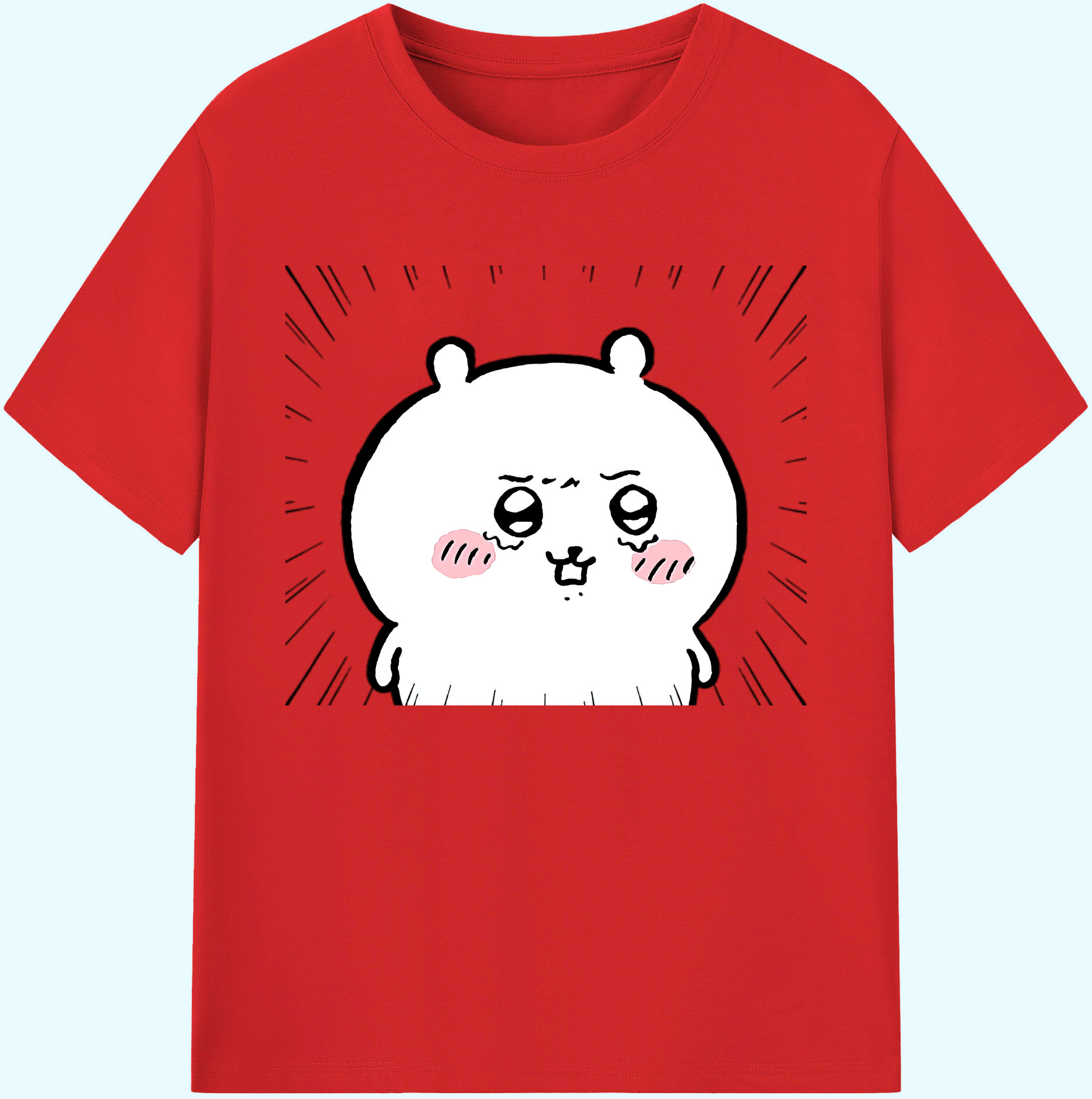 （画像用） ちいかわ ちいかわ Chii-kawa chiikawa 綿100％ メンズ半袖Tシャツ｜肌触りやわらか＆通気性