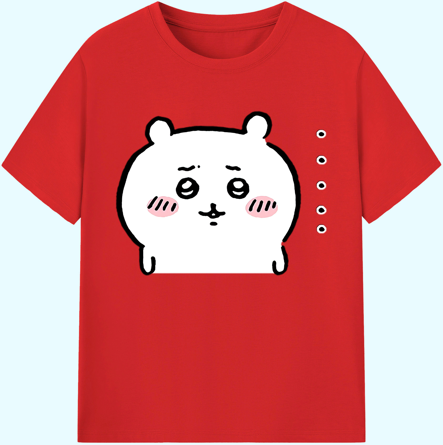 （画像用） ちいかわ ちいかわ Chii-kawa chiikawa 綿100％ メンズ半袖Tシャツ｜肌触りやわらか＆通気性