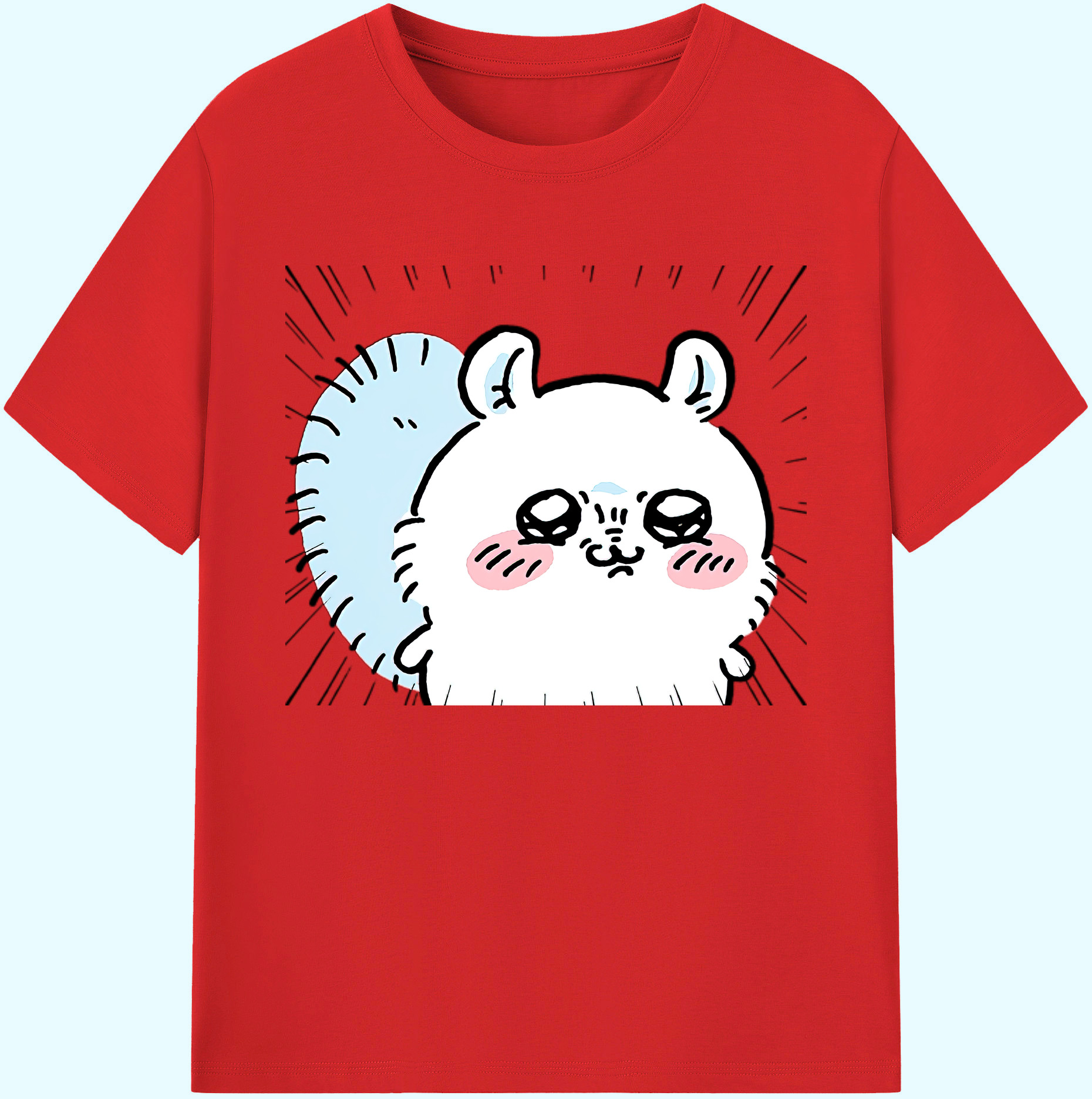 （画像用） ちいかわ モモンガ Chii-kawa Momonga 綿100％ メンズ半袖Tシャツ｜肌触りやわらか＆通気性