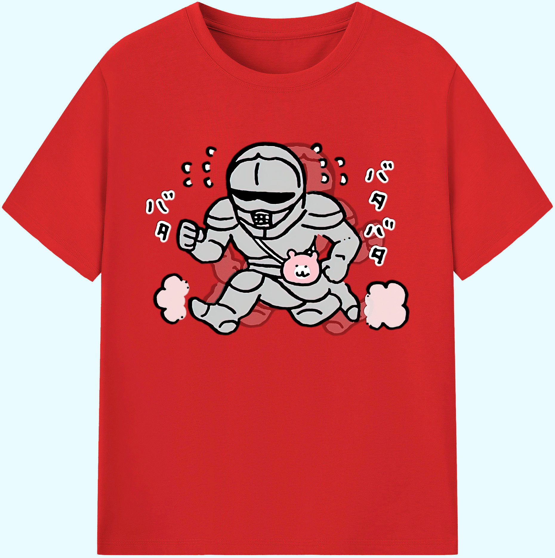 （画像用） ちいかわ 労働の鎧さん Chii-kawa Mr. Armor of Labor 綿100％ メンズ半袖Tシャツ｜肌触りやわらか＆通気性