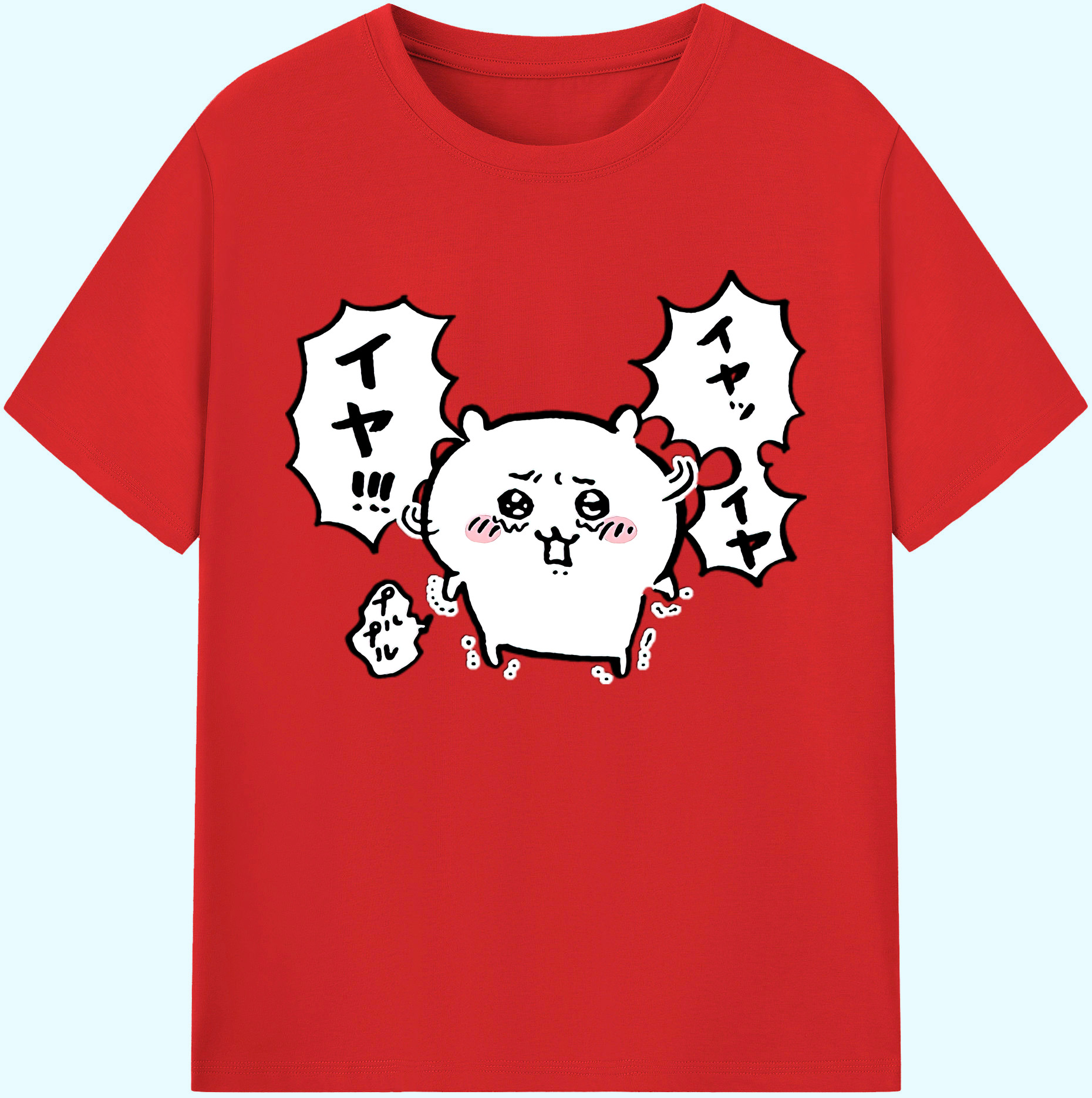 （画像用） ちいかわ ちいかわ Chii-kawa chiikawa 綿100％ メンズ半袖Tシャツ｜肌触りやわらか＆通気性