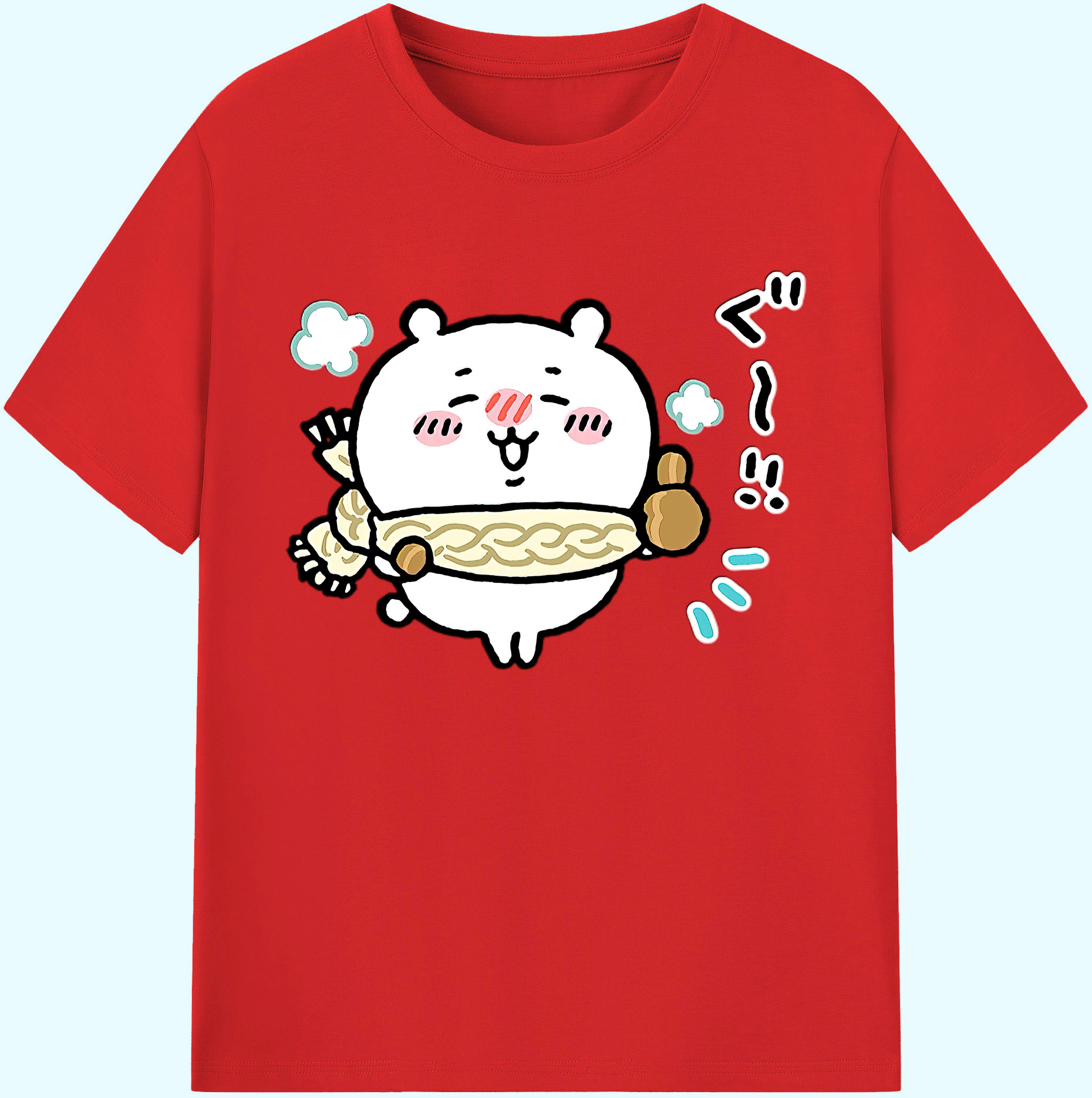 （画像用） ちいかわ ちいかわ Chii-kawa chiikawa 綿100％ メンズ半袖Tシャツ｜肌触りやわらか＆通気性