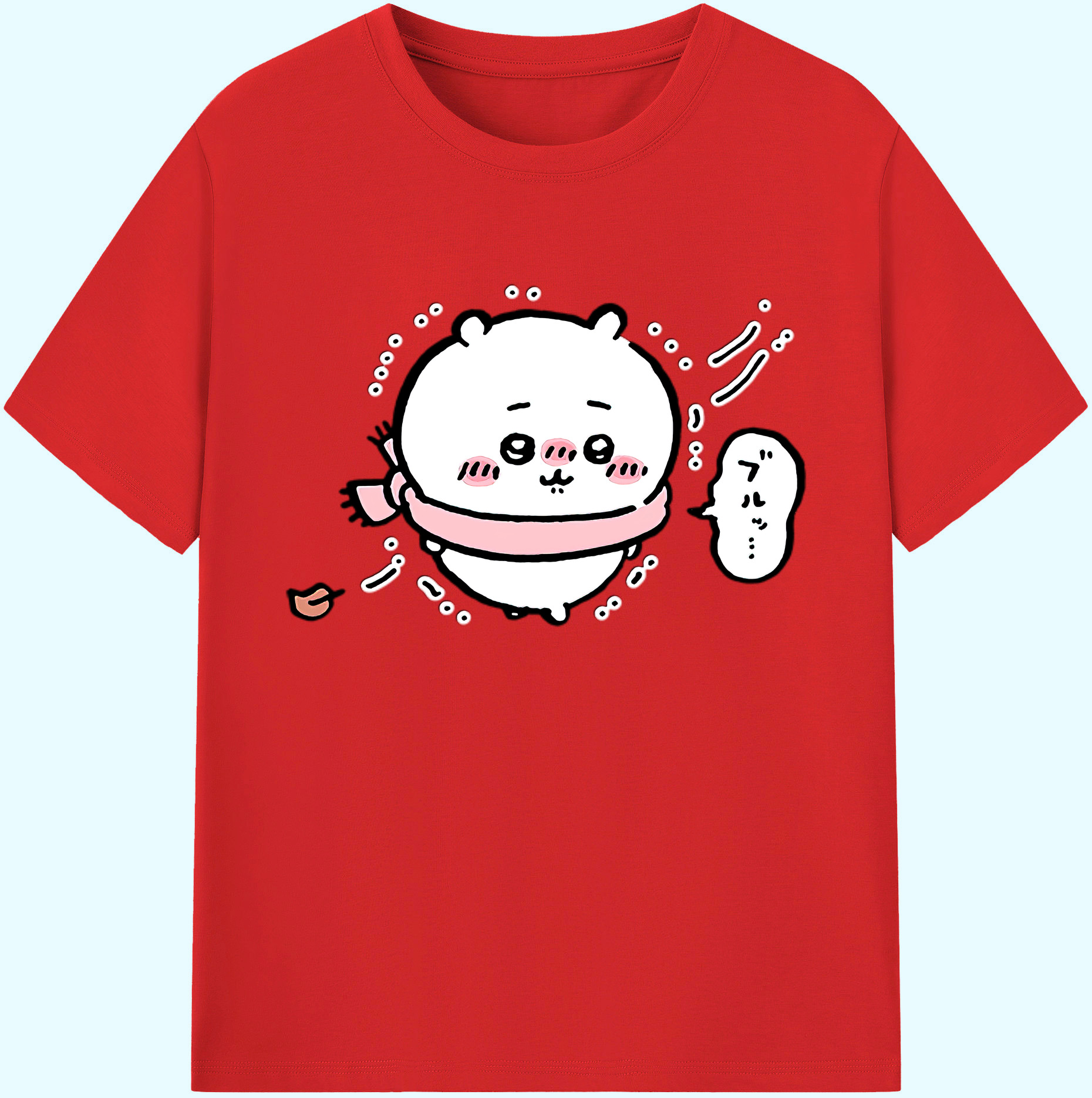 （画像用） ちいかわ ちいかわ Chii-kawa chiikawa 綿100％ メンズ半袖Tシャツ｜肌触りやわらか＆通気性